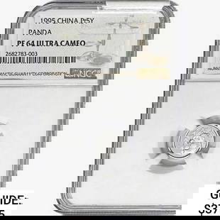 1995 1/20oz China Silver Panda Pt5Y NGC PF64 UC: 1995 1/20oz China Silver Panda Pt5Y NGC PF64 UC