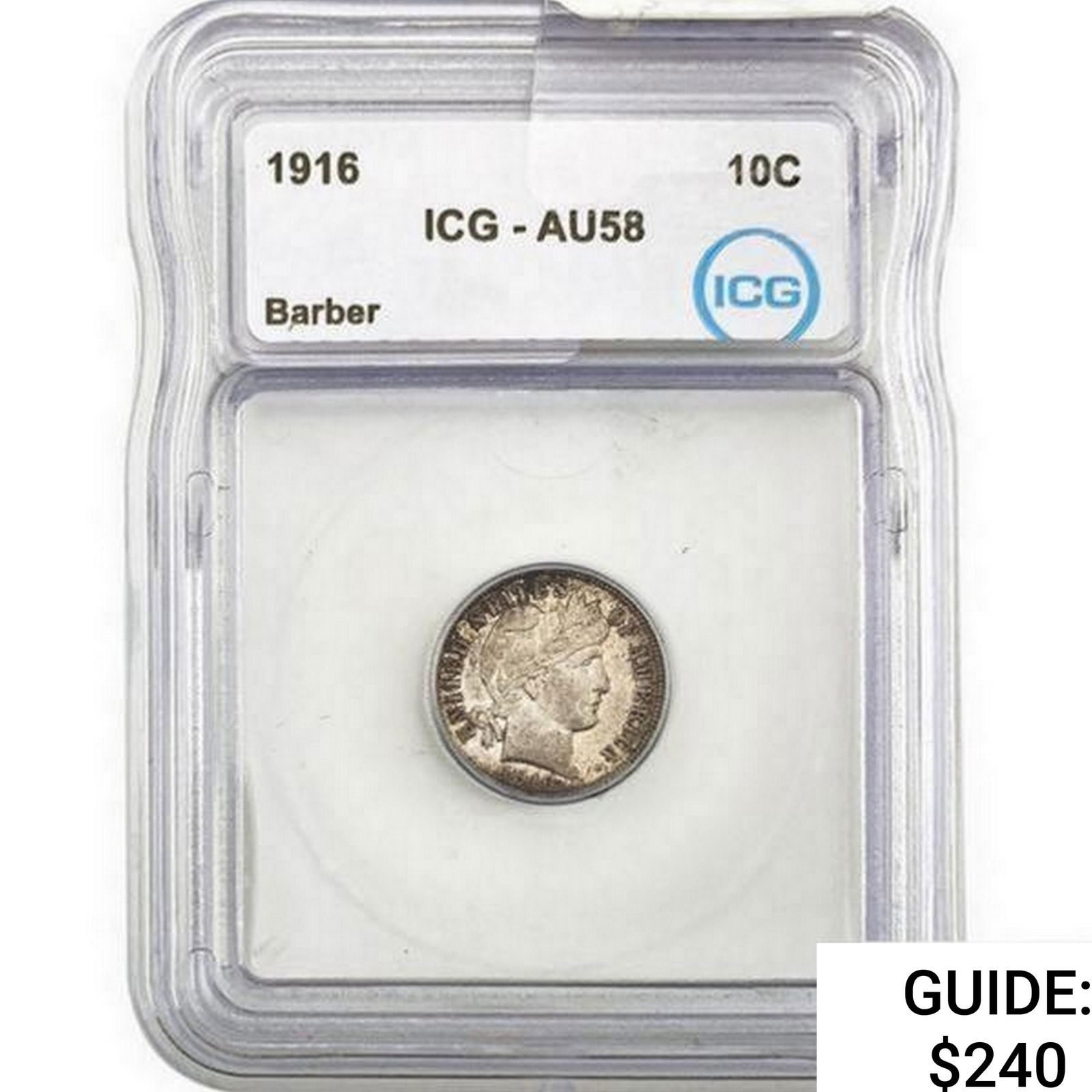 1916 Barber Dime ICG AU58 (1 of 2)