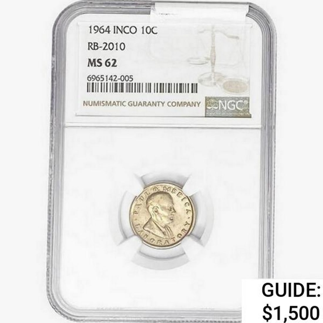 1964 INCO 10C RB-2010 NGC MS62 (1 of 2)