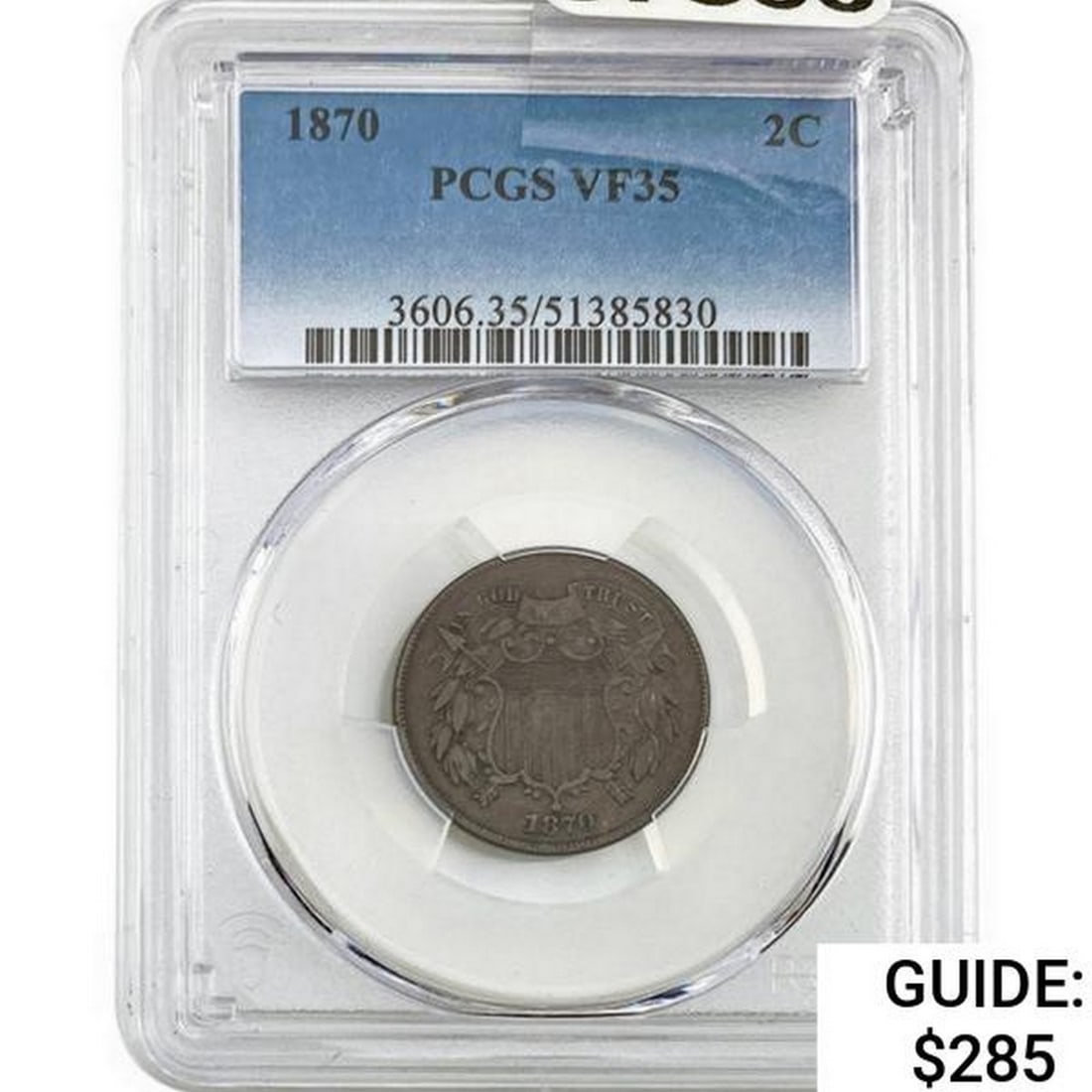 1870 Two Cent Piece PCGS VF35 (1 of 2)