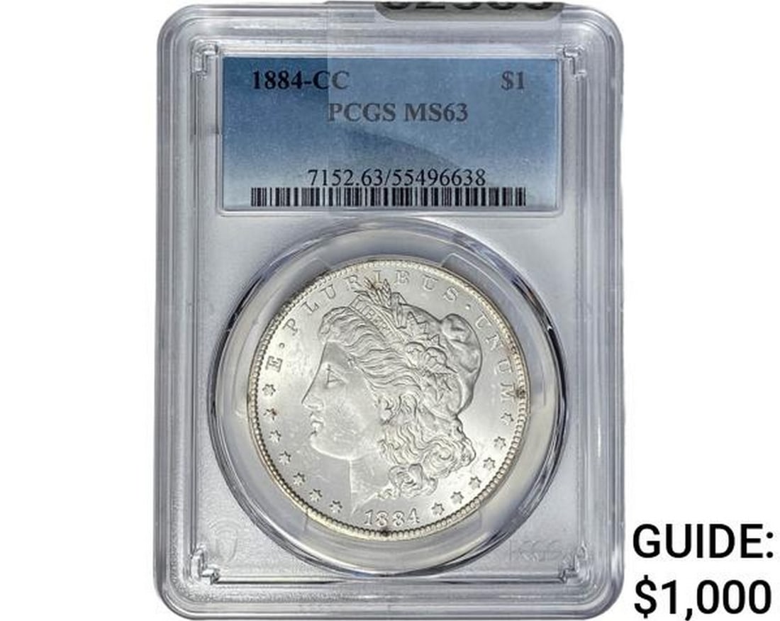 1884-CC Morgan Silver Dollar PCGS MS63 (1 of 2)