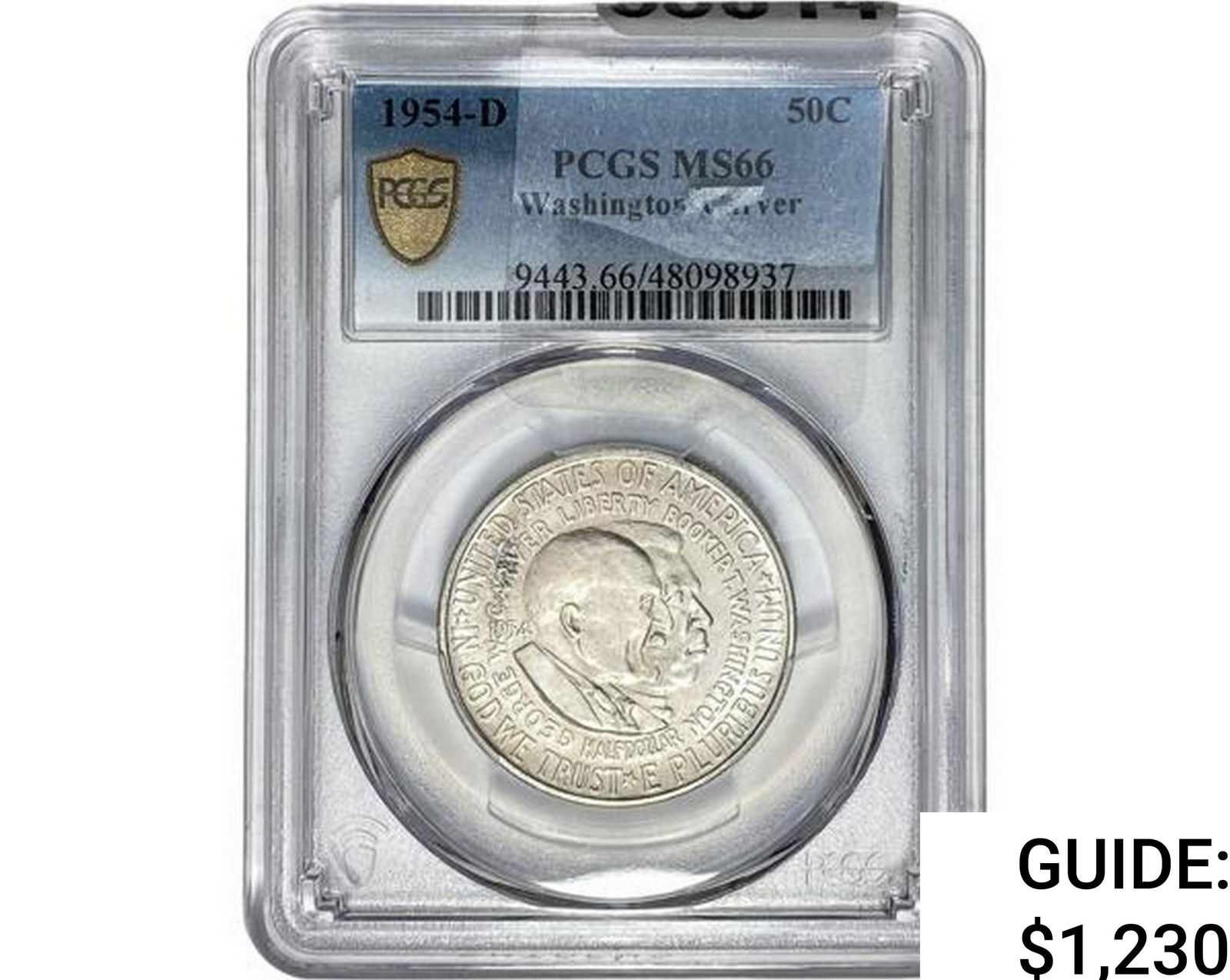 1954-D Washington Carver Half Dollar PCGS MS66 (1 of 2)