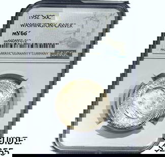 1952 Washington Carver Half Dollar NGC MS66: 1952 Washington Carver Half Dollar NGC MS66