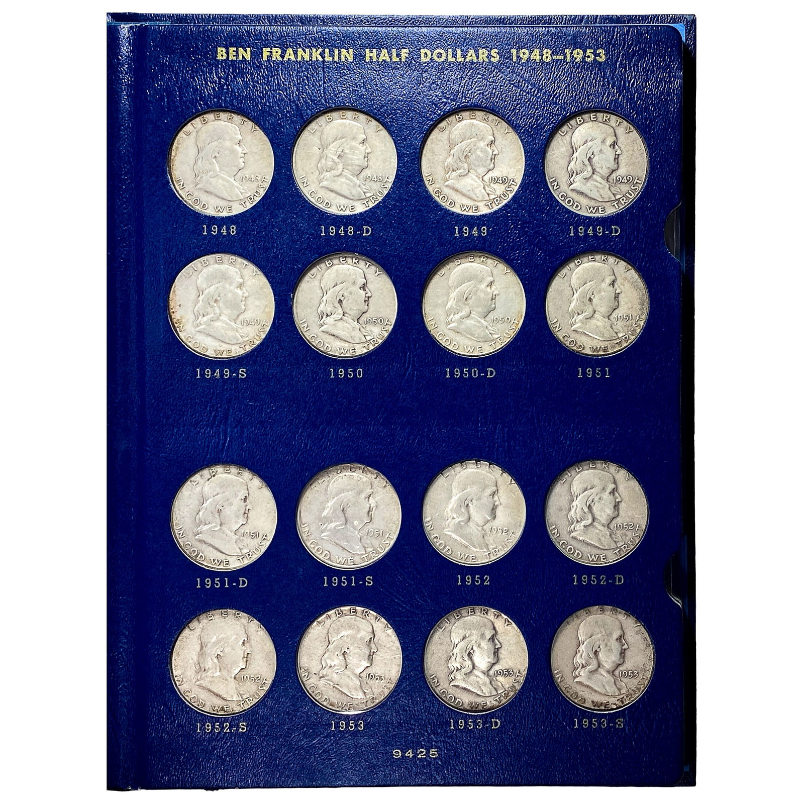 1948-1963 Franklin Halves Album [34] coins (1 of 7)