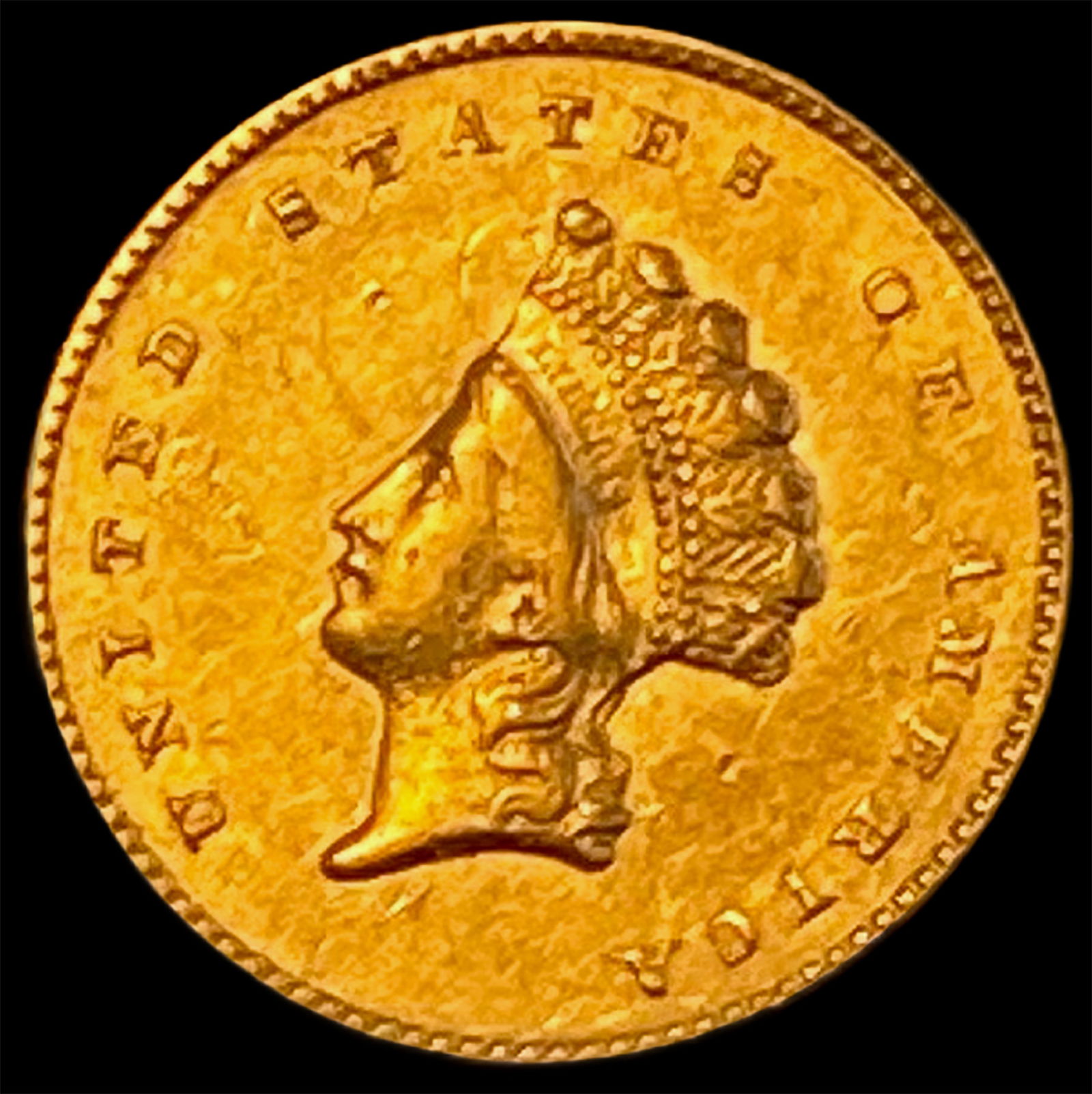 1855 Gold $1 Indian Princess Head Type 2 UNCIRCULATED (1 of 2)