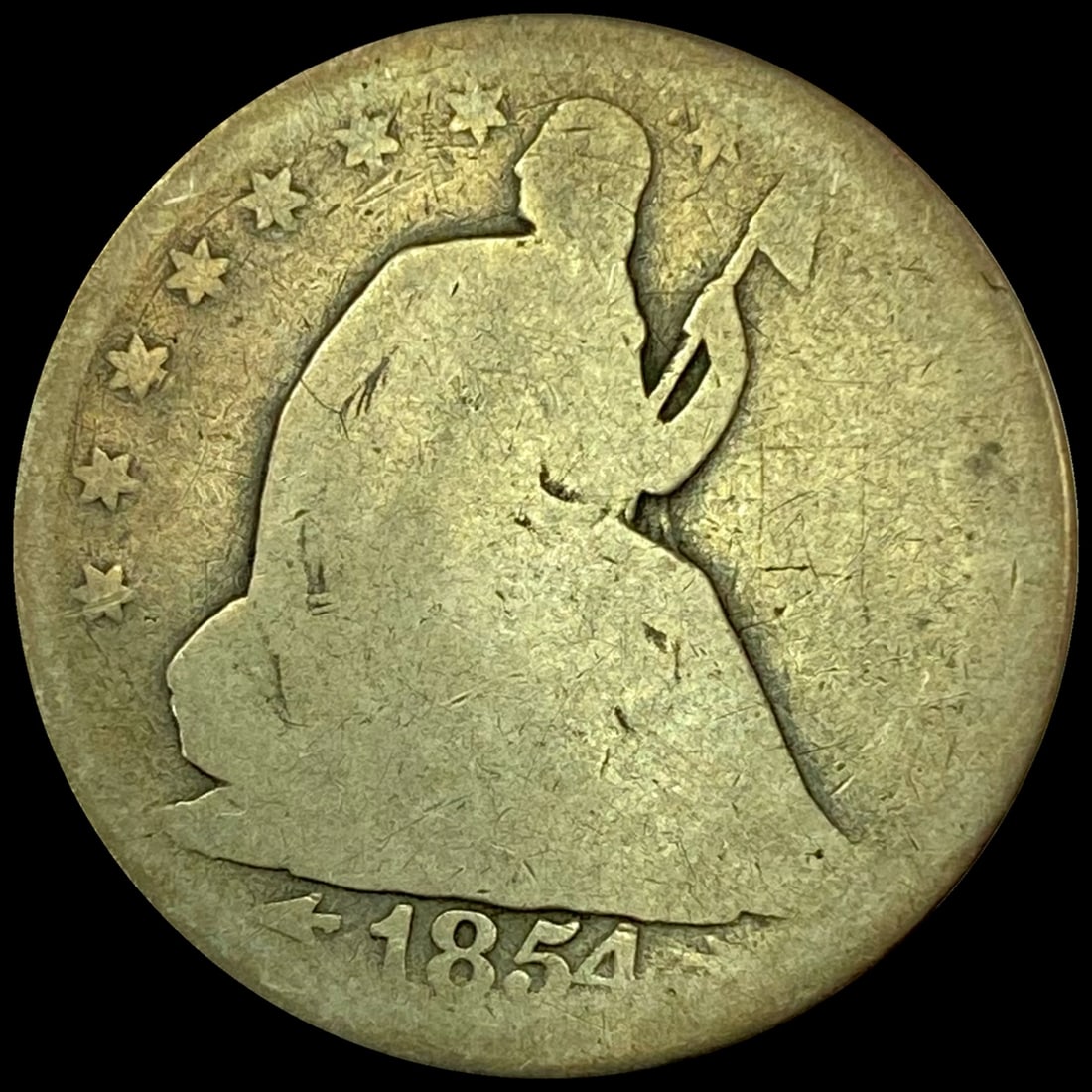 1854 Seated Liberty Half Dollar NICELY CIRCULATED (1 of 2)