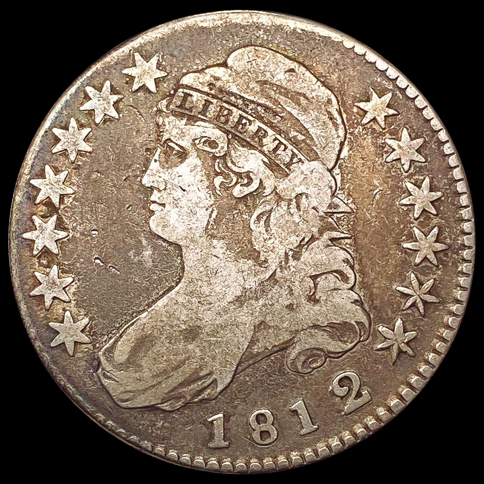1812/1 Capped Bust Half Dollar NICELY CIRC (1 of 2)