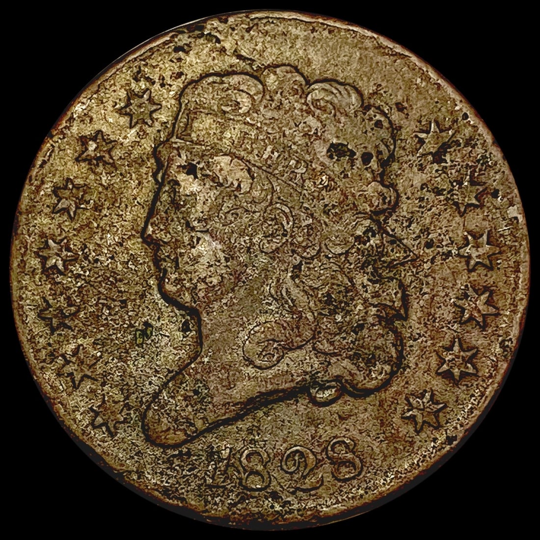 1828 13 Stars Classic Head Half Cent NICELY CIRCULATED (1 of 2)