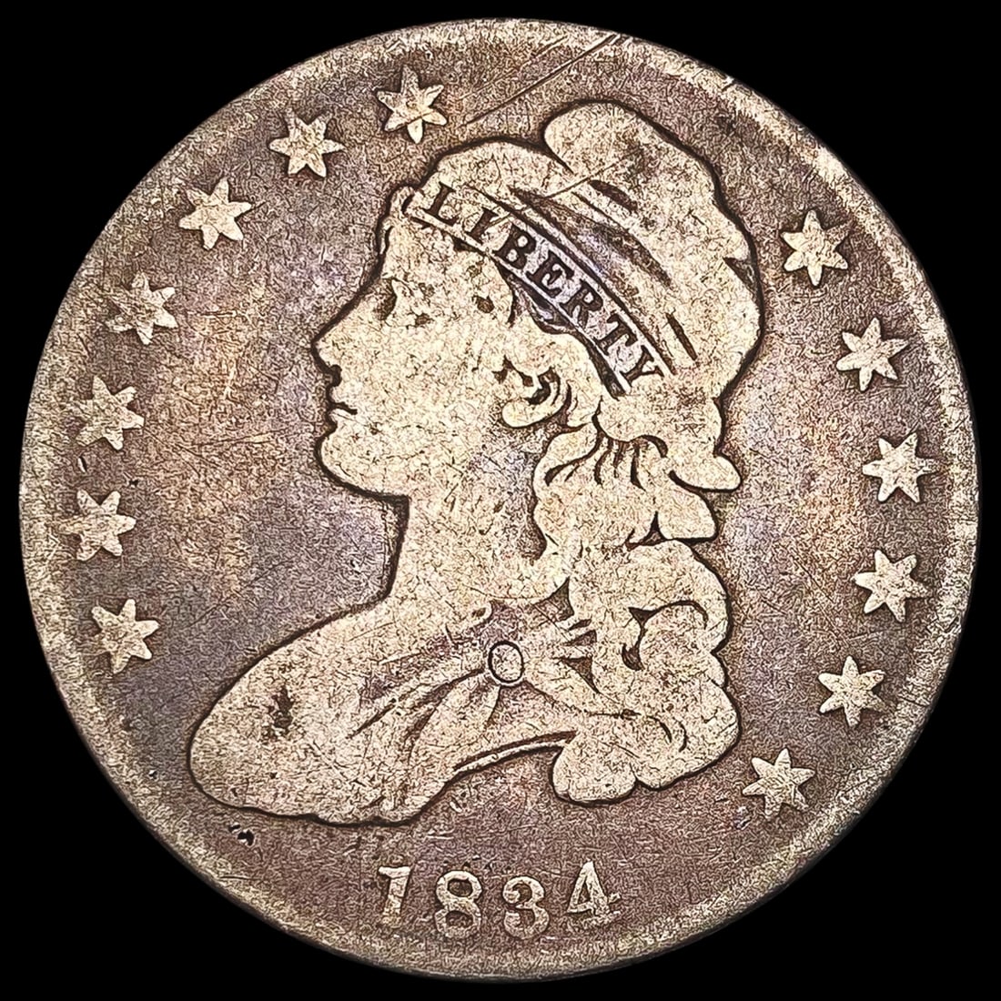1834 Capped Bust Half Dollar NICELY CIRCULATED (1 of 2)