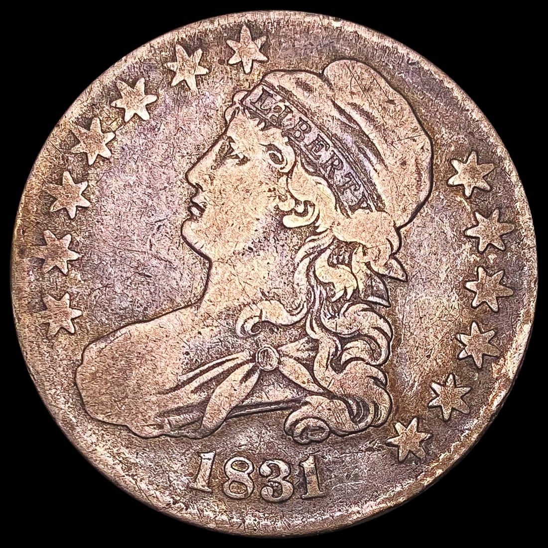 1831 Capped Bust Half Dollar NICELY CIRCULATED (1 of 2)
