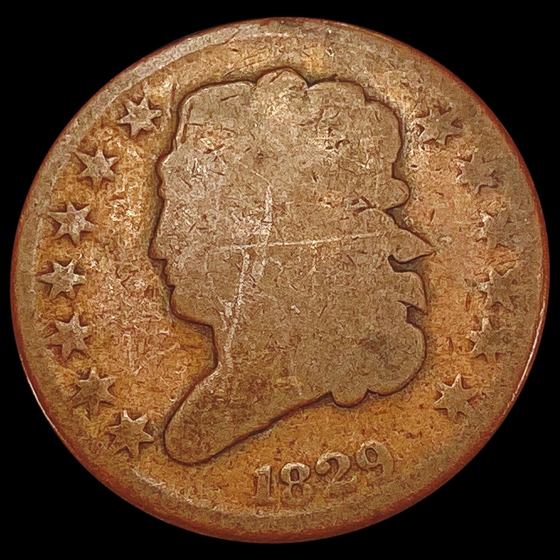 1829 Classic Head Half Cent NICELY CIRCULATED (1 of 2)