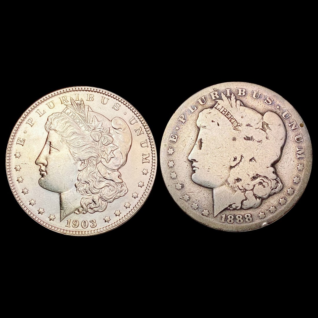[2 Coins] 1888-S & 1903 Morgan Silver Dollar UNCIRCULATED (1 of 2)