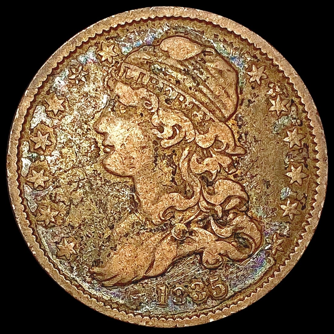 1835 Capped Bust Quarter NICELY CIRCULATED (1 of 2)