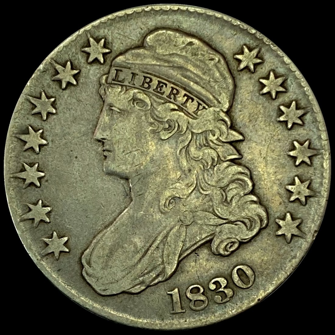 1830 Capped Bust Half Dollar LIGHTLY CIRCULATED (1 of 2)