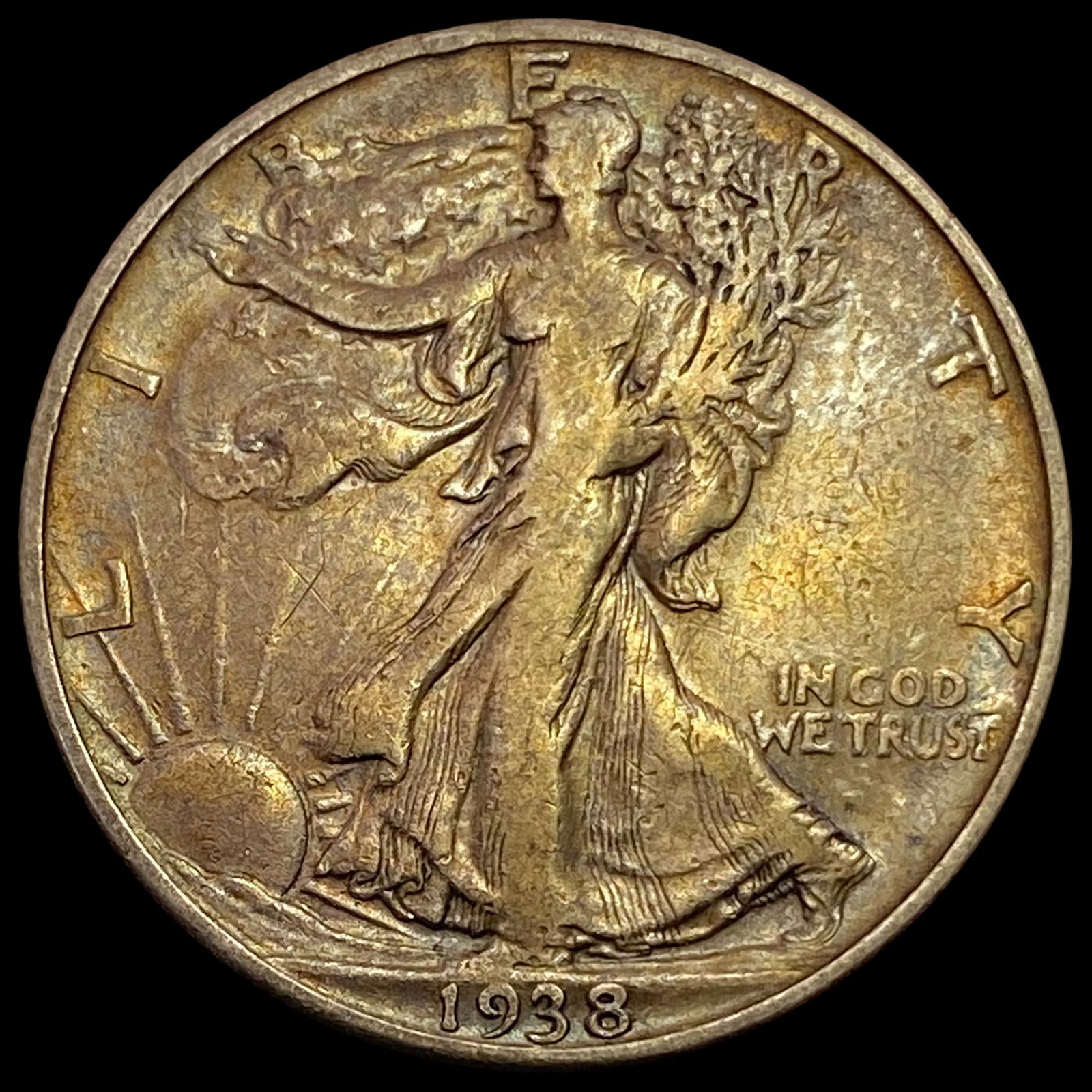 1938-D Walking Liberty Half Dollar LIGHTLY CIRCULATED (1 of 2)