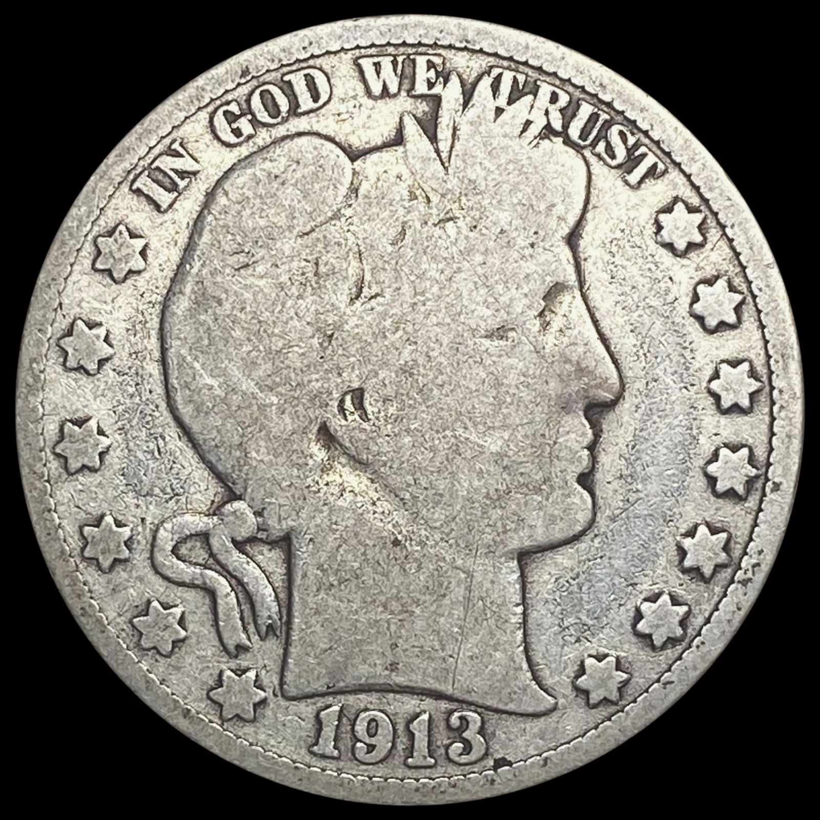 1913 Barber Half Dollar NICELY CIRCULATED (1 of 2)