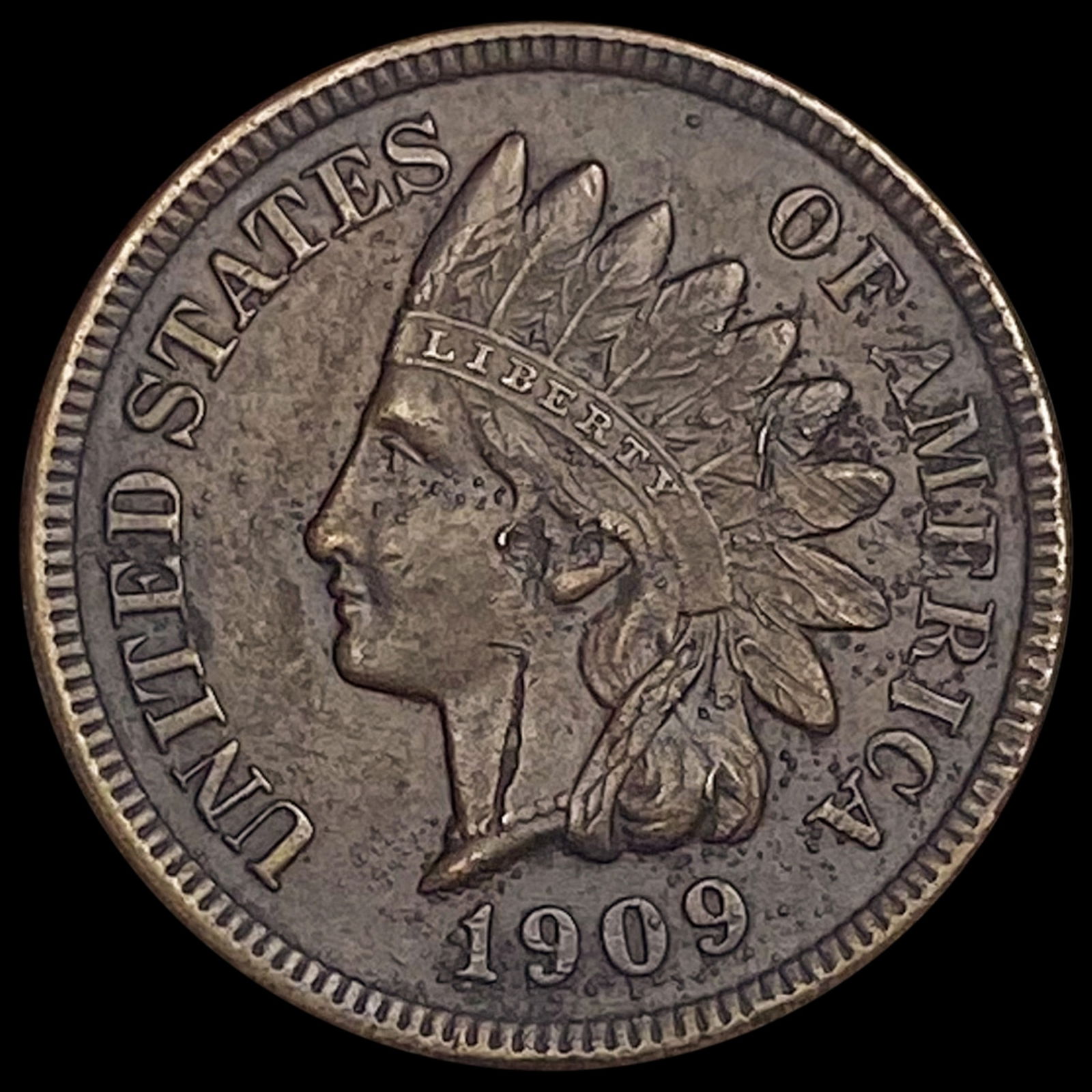 1909-S Indian Head Cent CLOSELY UNCIRCULATED (1 of 2)