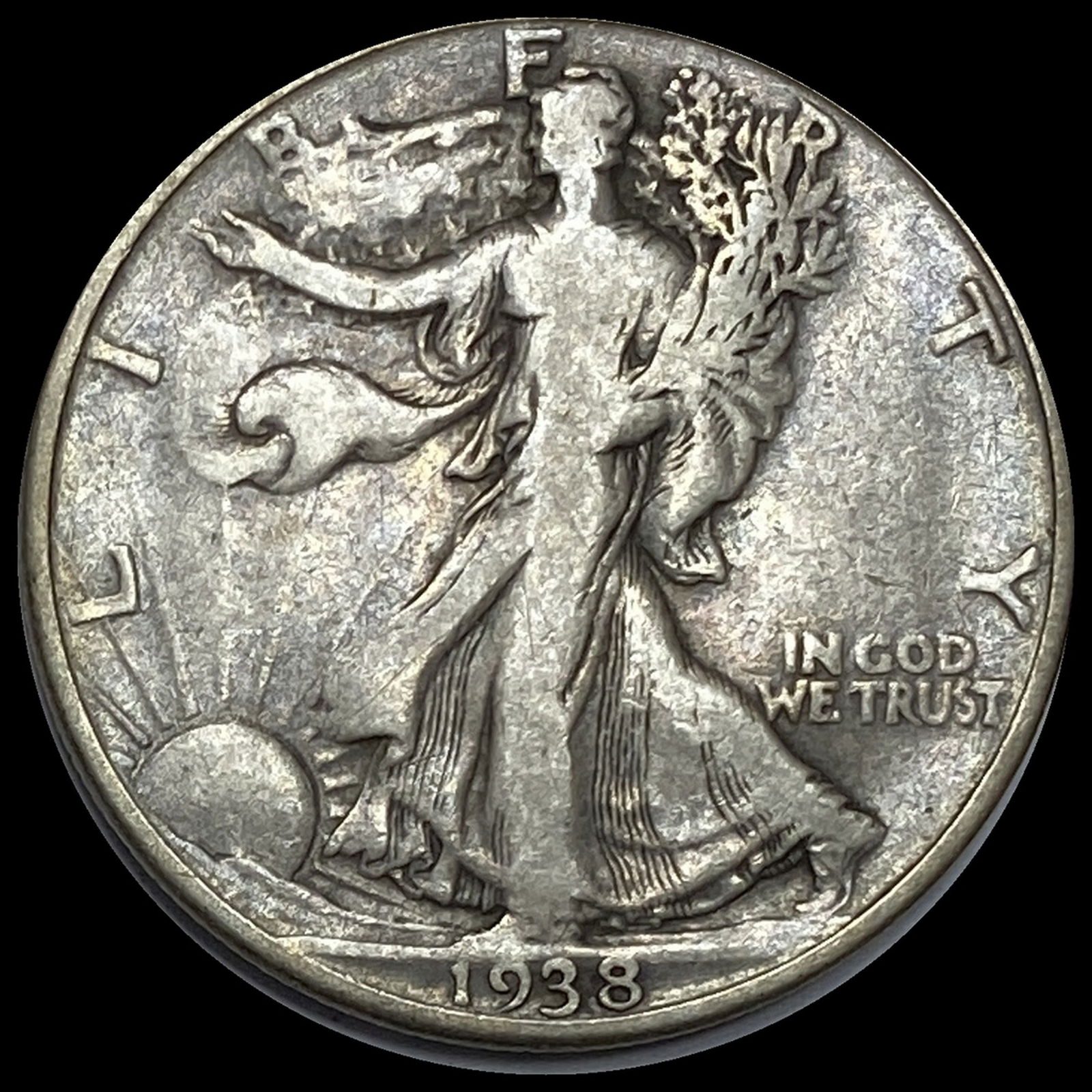 1938-D Walking Liberty Half Dollar LIGHTLY CIRCULATED (1 of 2)