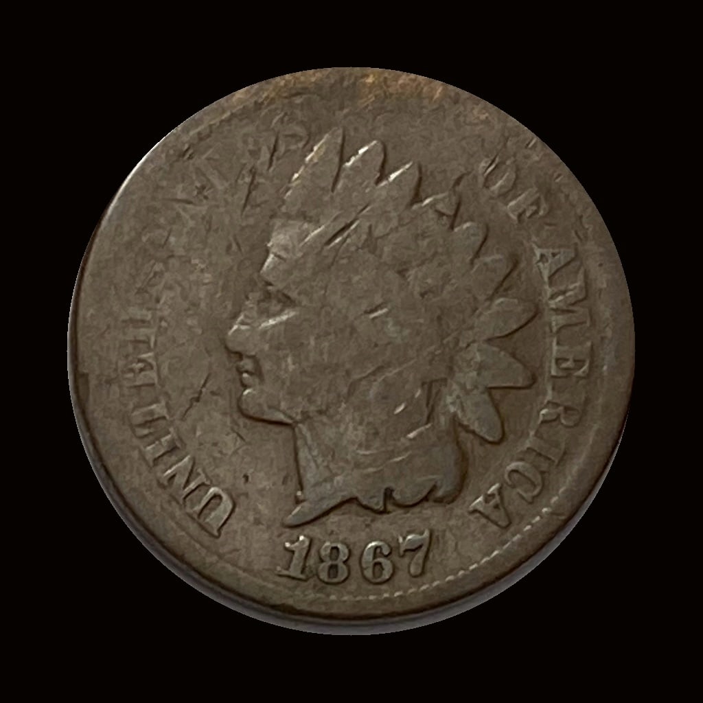 1867 Indian Head Cent NICELY CIRCULATED (1 of 2)