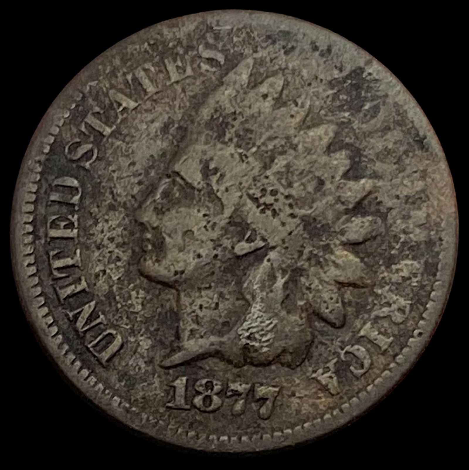 1877 Indian Head Cent NICELY CIRCULATED (1 of 2)