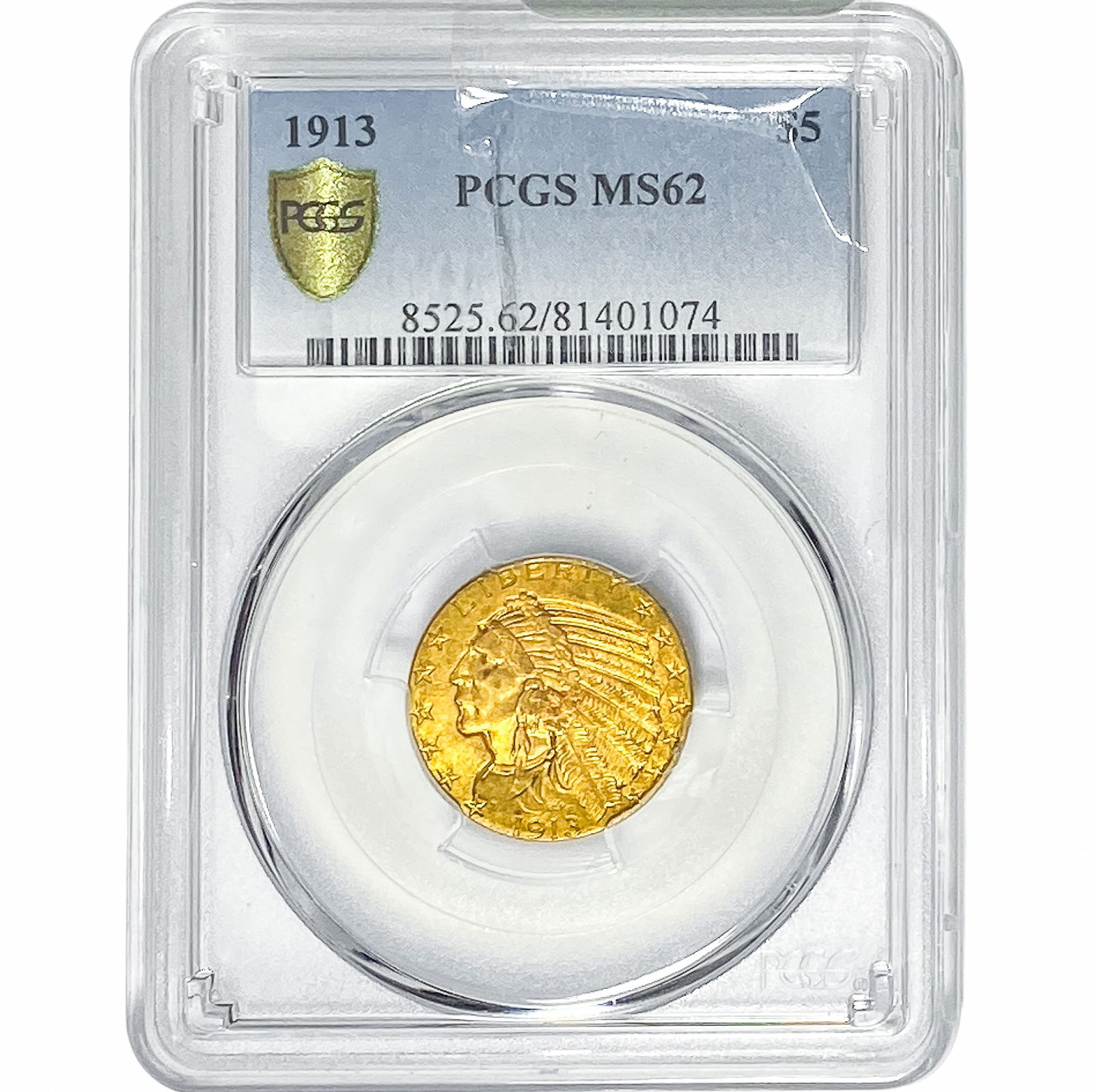 1913 $5 Gold Half Eagle PCGS MS62 (1 of 2)