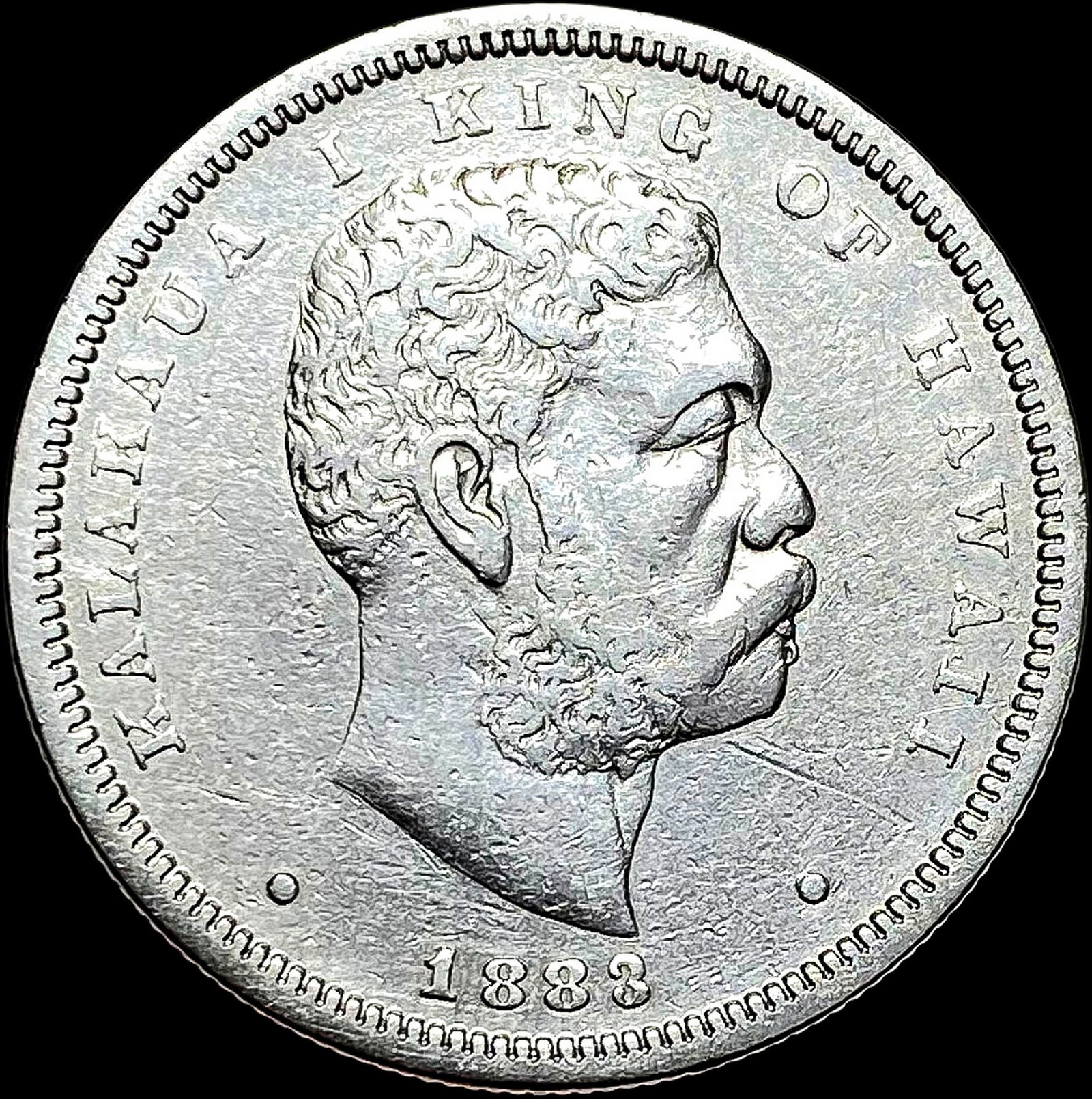 1883 Silver Hawaiian 1/2 Dollar CLOSELY UNCIRCULATED (1 of 2)