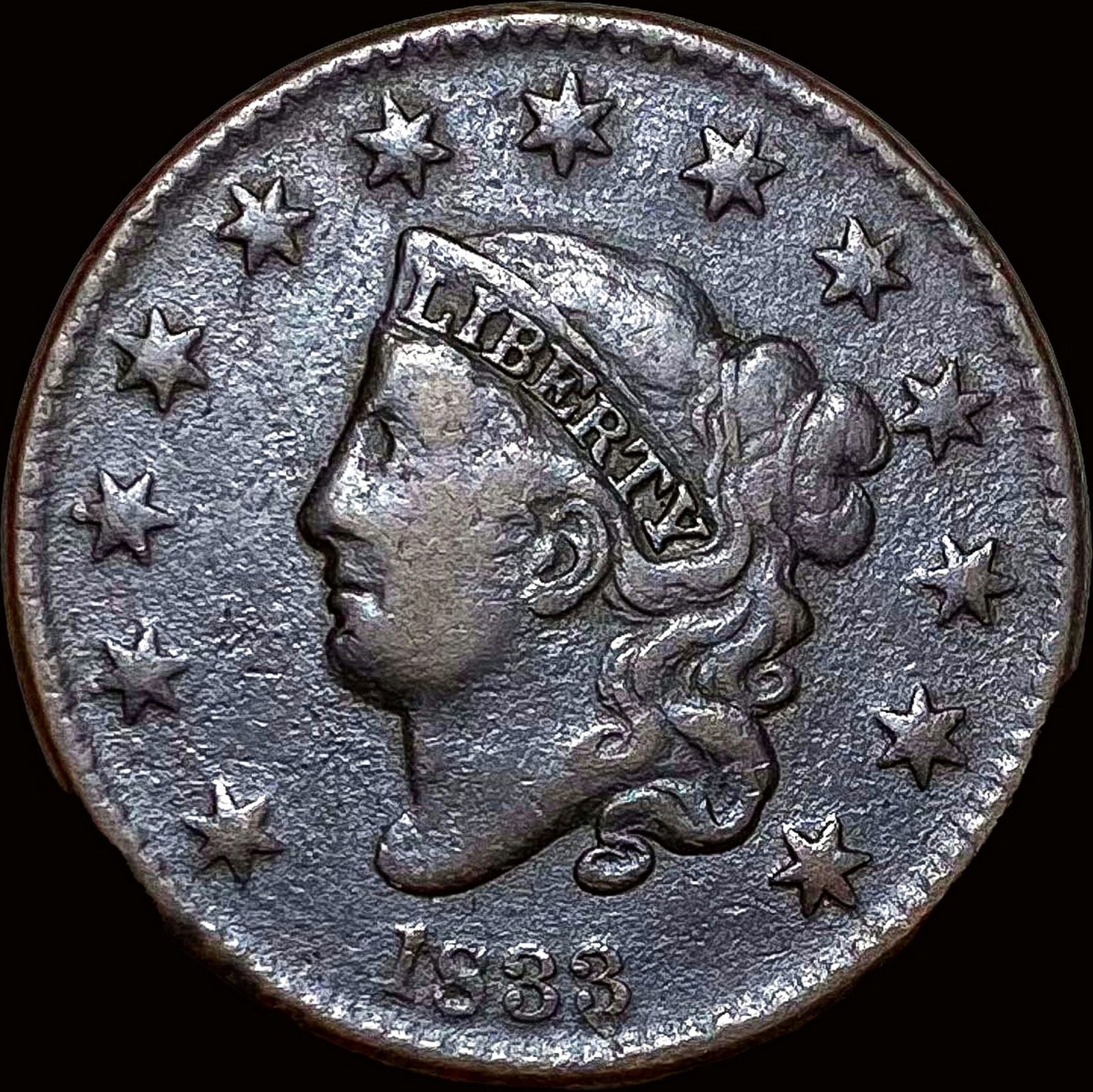 1833 Coronet Head Large Cent LIGHTLY CIRCULATED (1 of 2)