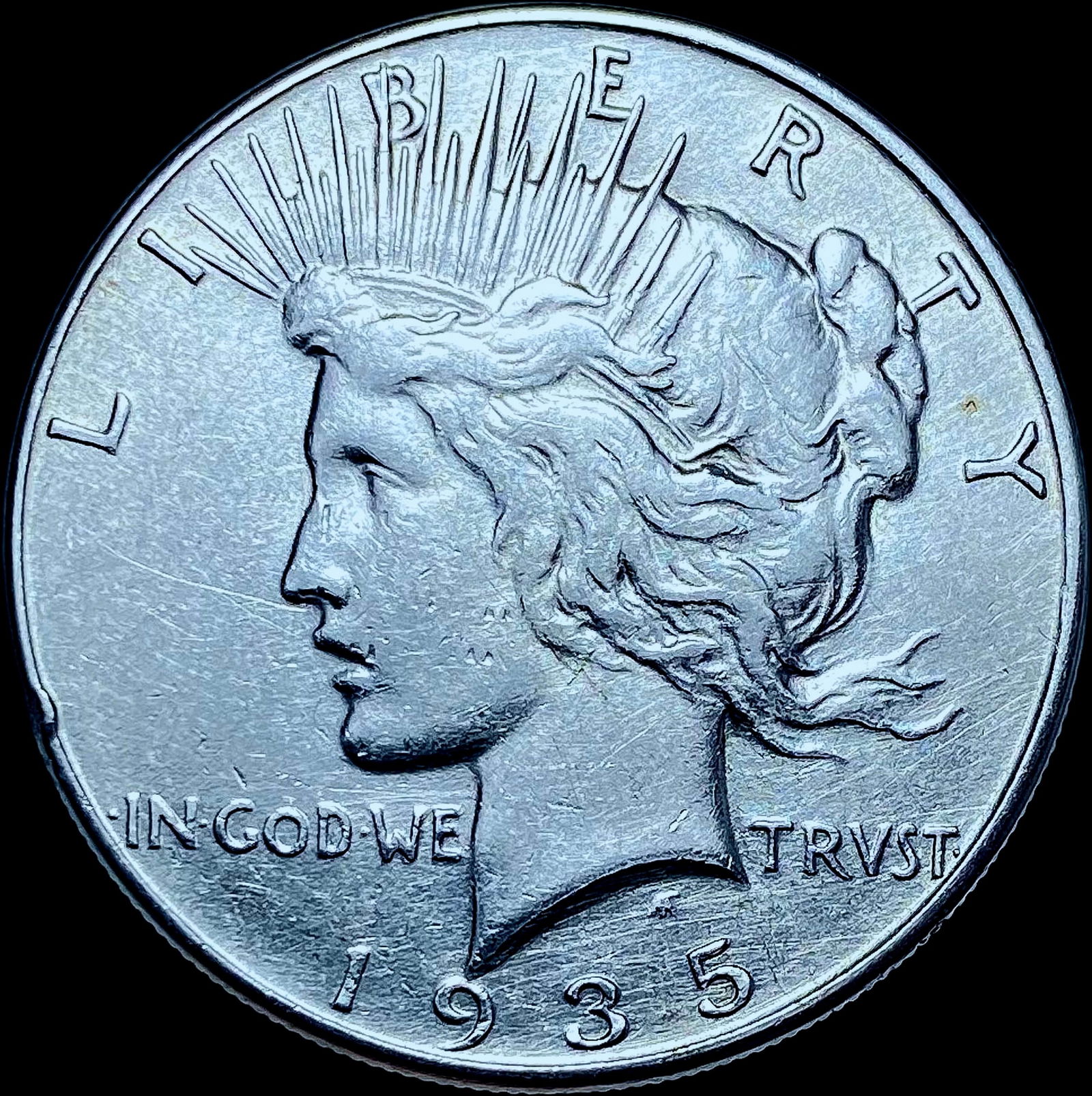 1935 Silver Peace Dollar CHOICE AU (1 of 2)