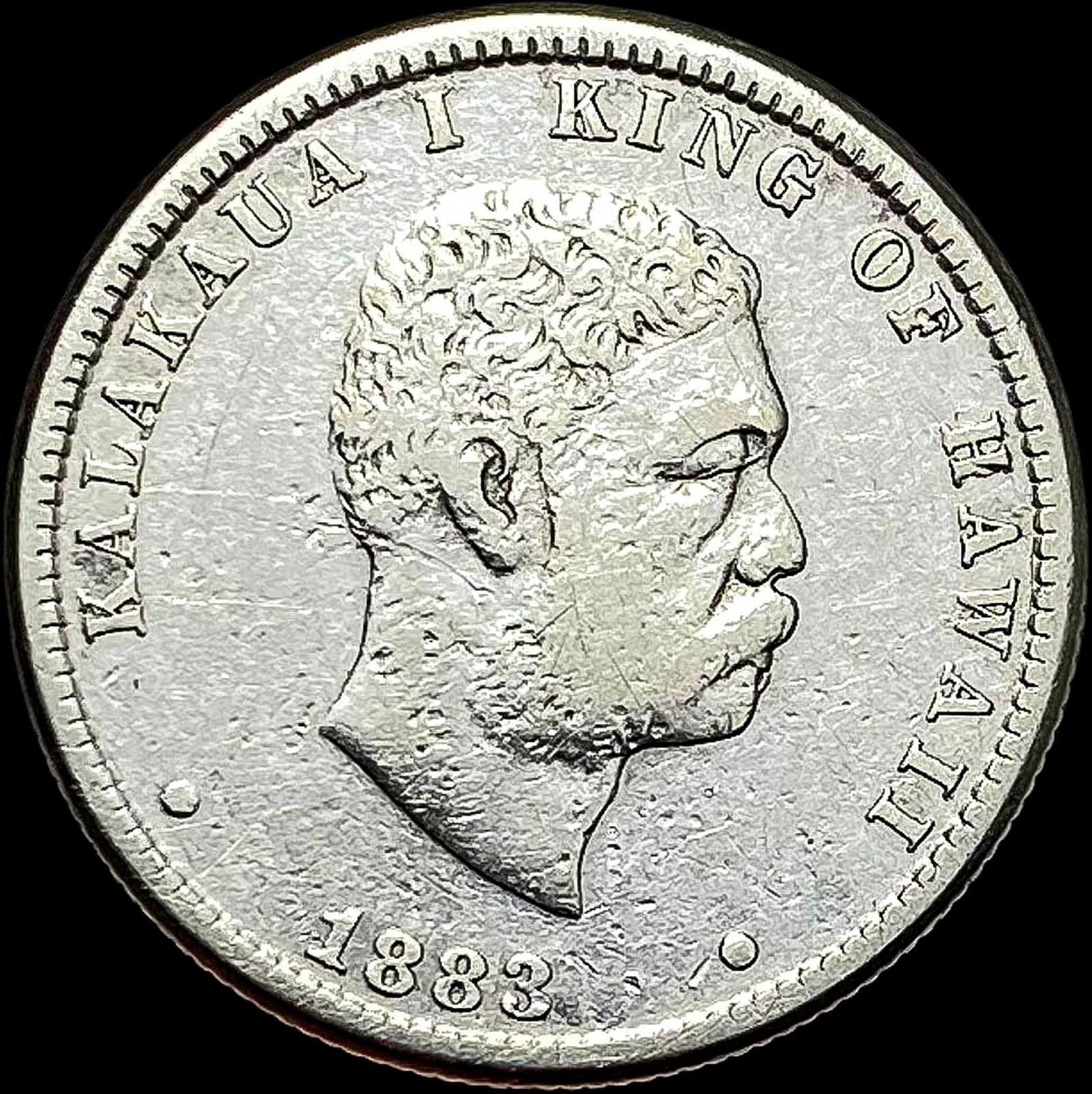 1883 Silver 1/4 Dollar Hawaii CLOSELY UNCIRCULATED (1 of 2)