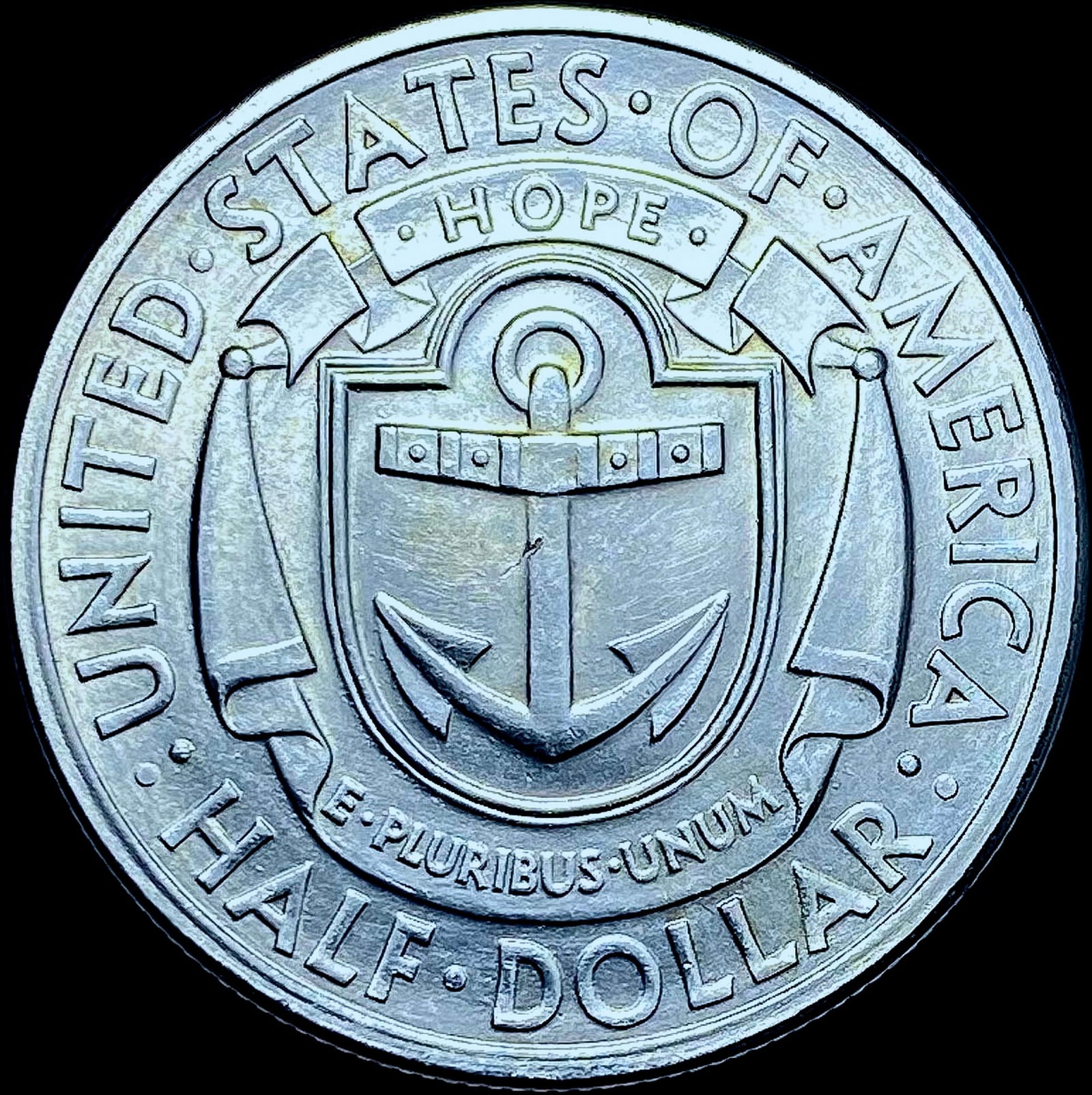 1936-D Rhode Island Silver Half Dollar GEM BU (1 of 2)