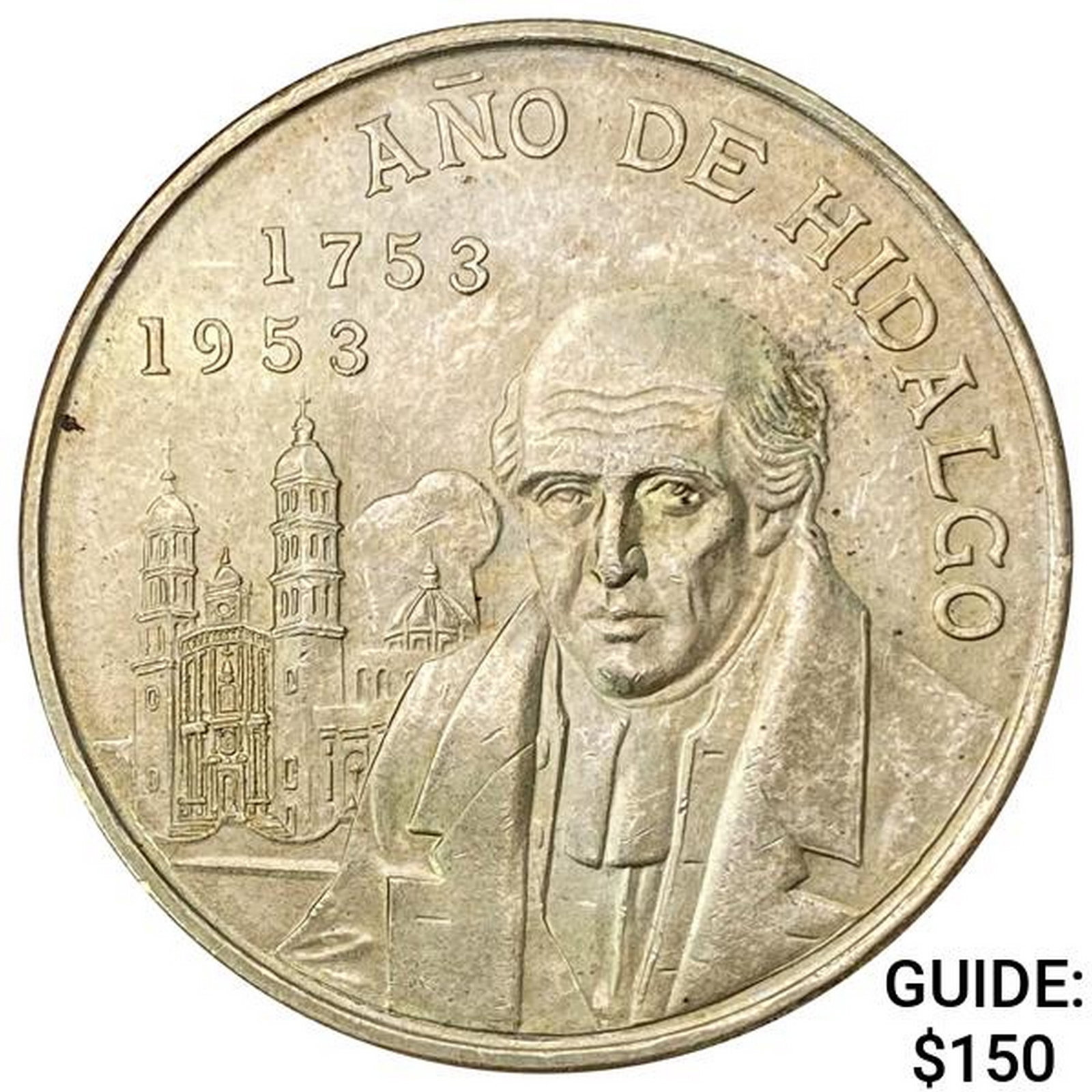 1953-M Mexico Silver 5 Peso UNCIRCULATED: 1953-M Mexico Silver 5 Peso UNCIRCULATED