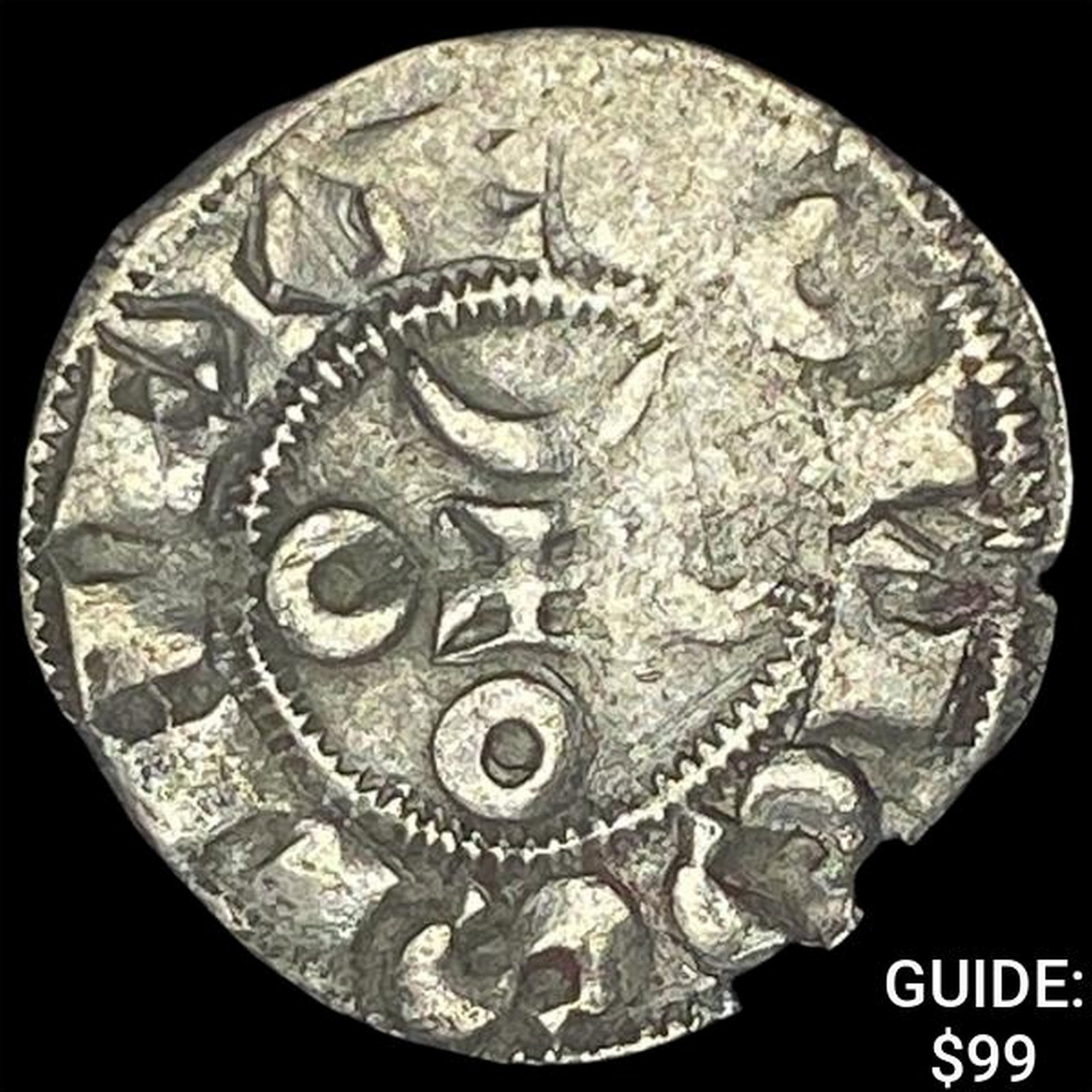 [1170-1245] France Crusader Silver Denier NEARLY UNCIRCULATED: [1170-1245] France Crusader Silver Denier NEARLY UNCIRCULATED
