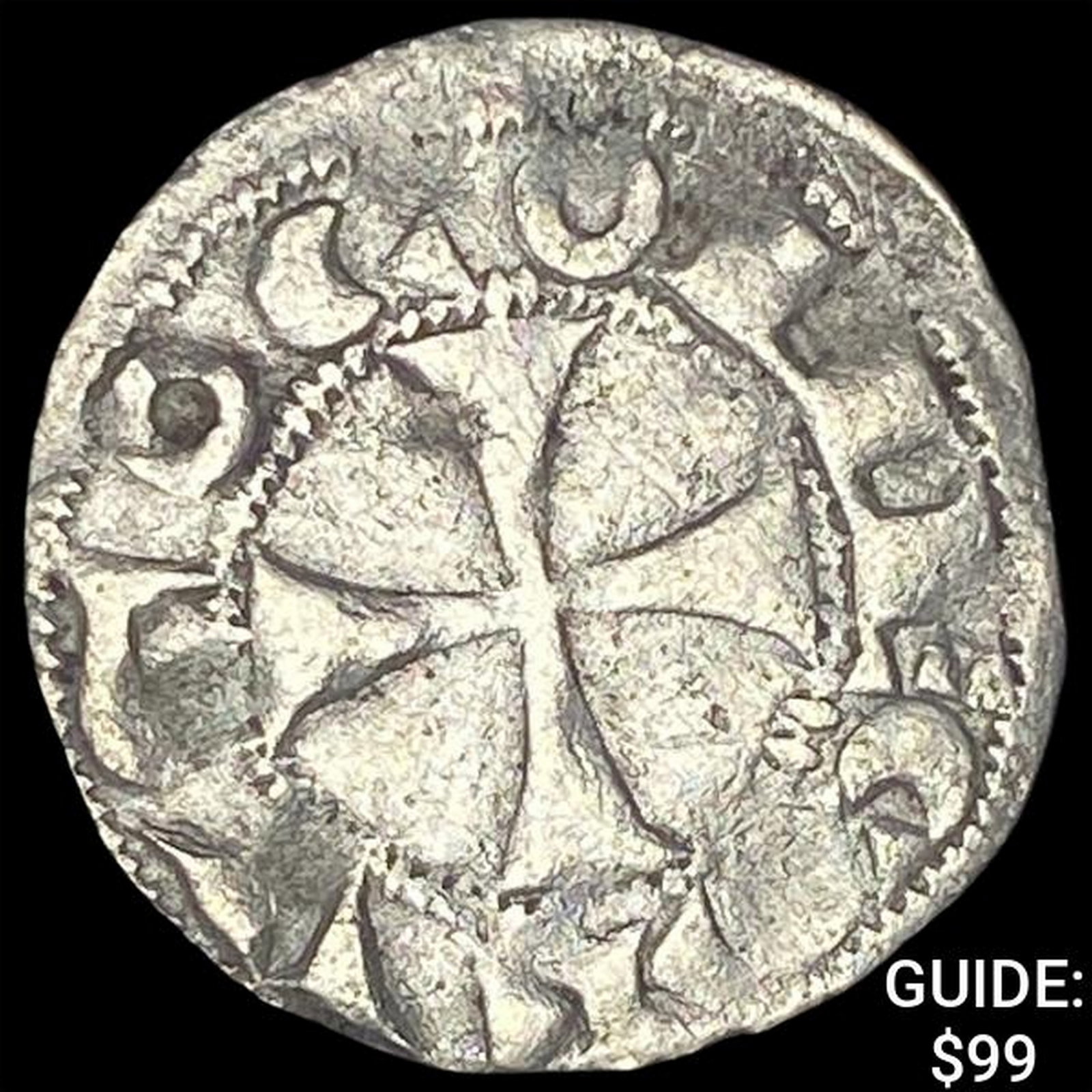 [1170-1245] France Crusader Silver Denier NEARLY UNCIRCULATED: [1170-1245] France Crusader Silver Denier NEARLY UNCIRCULATED