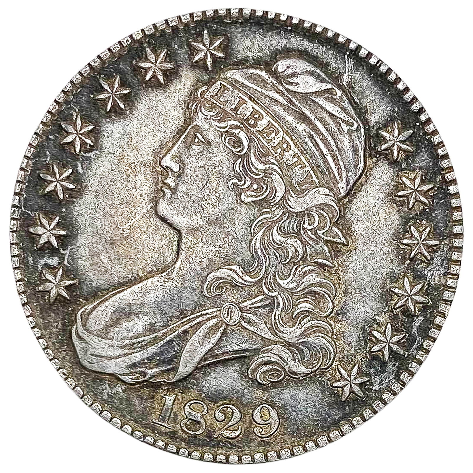1829 Capped Bust Half Dollar: 1829 Capped Bust Half Dollar
