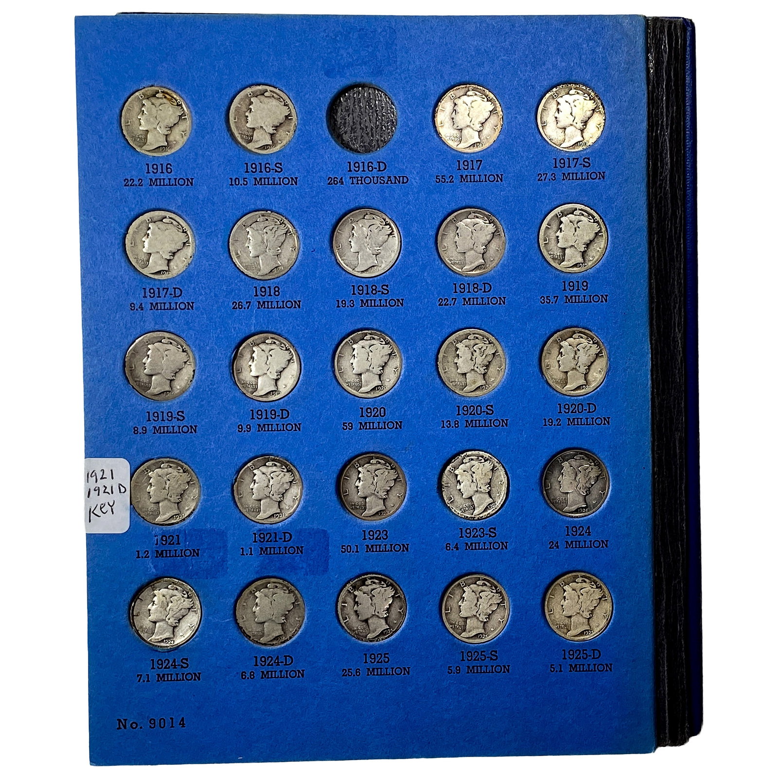 1916-1945 Nearly Complete Mercury Dime Set [76 Coins]: 1916-1945 Nearly Complete Mercury Dime Set [76 Coins]