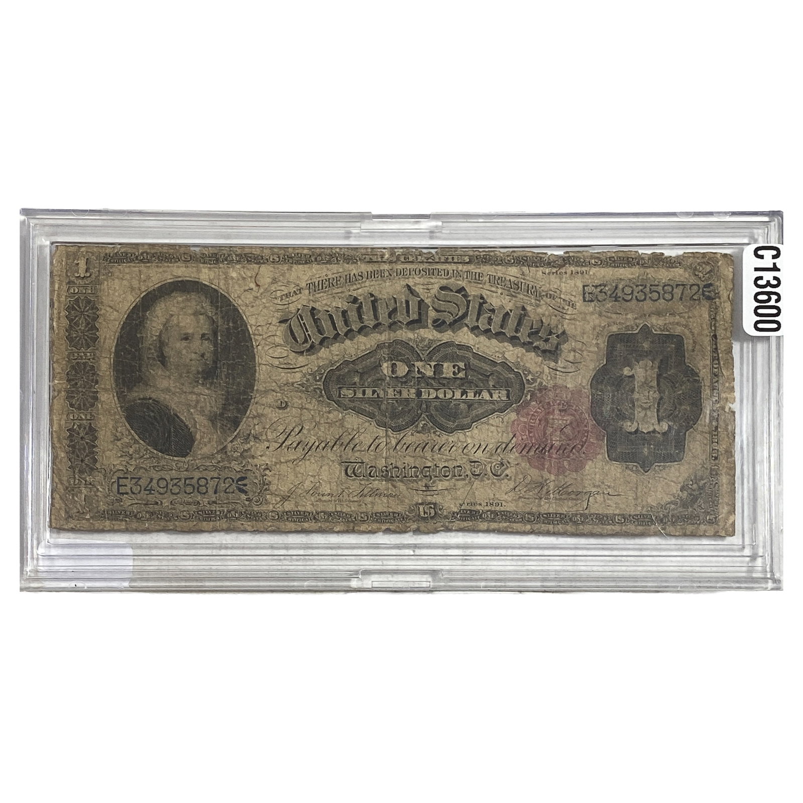 1891 Martha Washington $1 Silver Certificate [1 Bill]: 1891 Martha Washington $1 Silver Certificate [1 Bill]