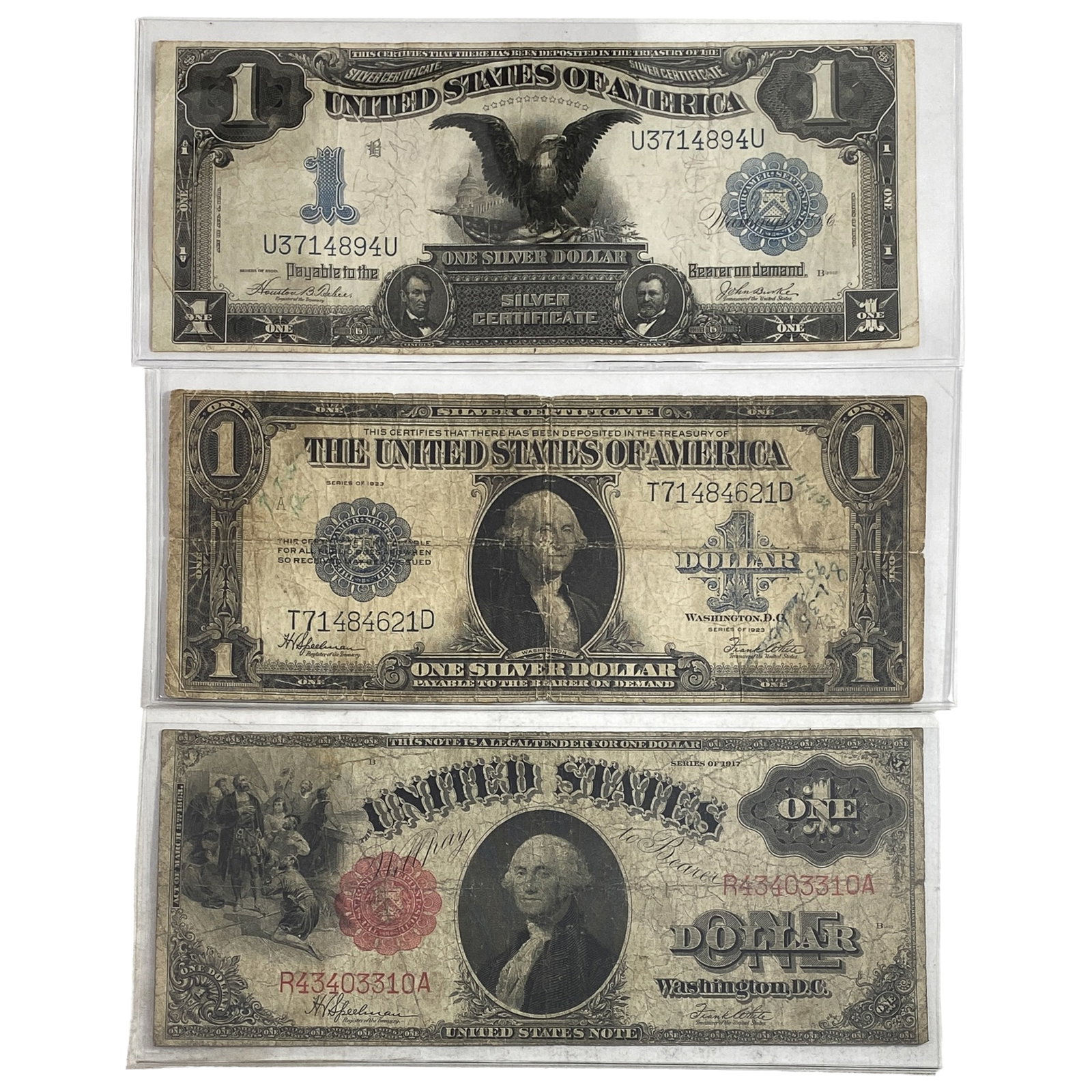 1899-1923 US Currency $1 Note Lot [3 Bills]: 1899-1923 US Currency $1 Note Lot [3 Bills]