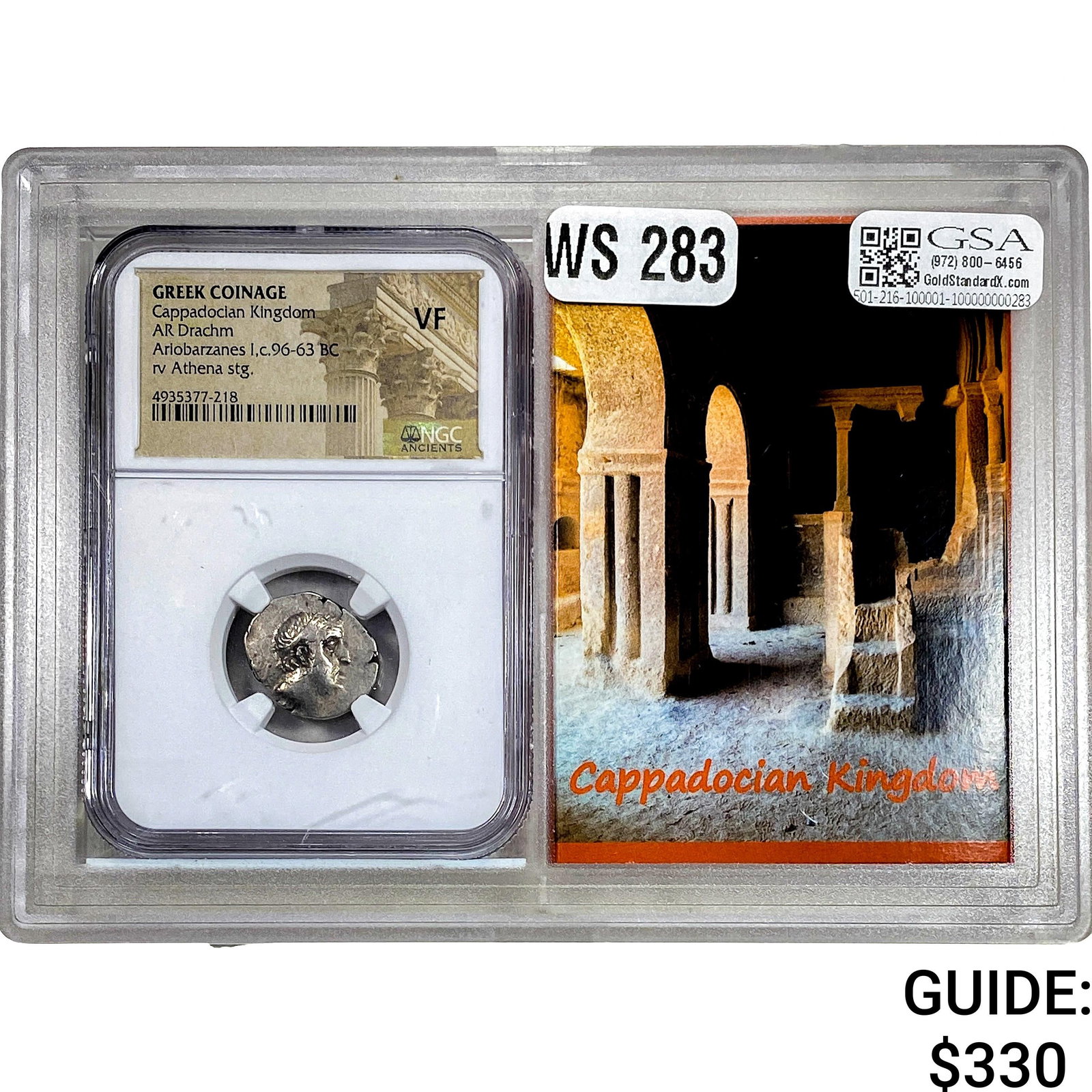 Roman Ariobarzanes I, c.96-63 BC Silver Drachm NGC VF: Roman Ariobarzanes I, c.96-63 BC Silver Drachm NGC VF