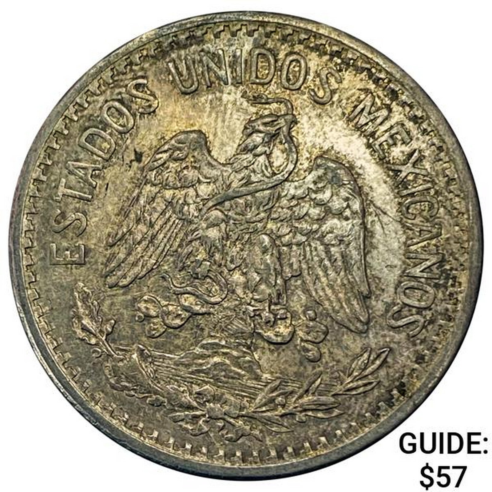1907 Mexico 50 Centavos CLOSELY UNCIRCULATED: 1907 Mexico 50 Centavos CLOSELY UNCIRCULATED