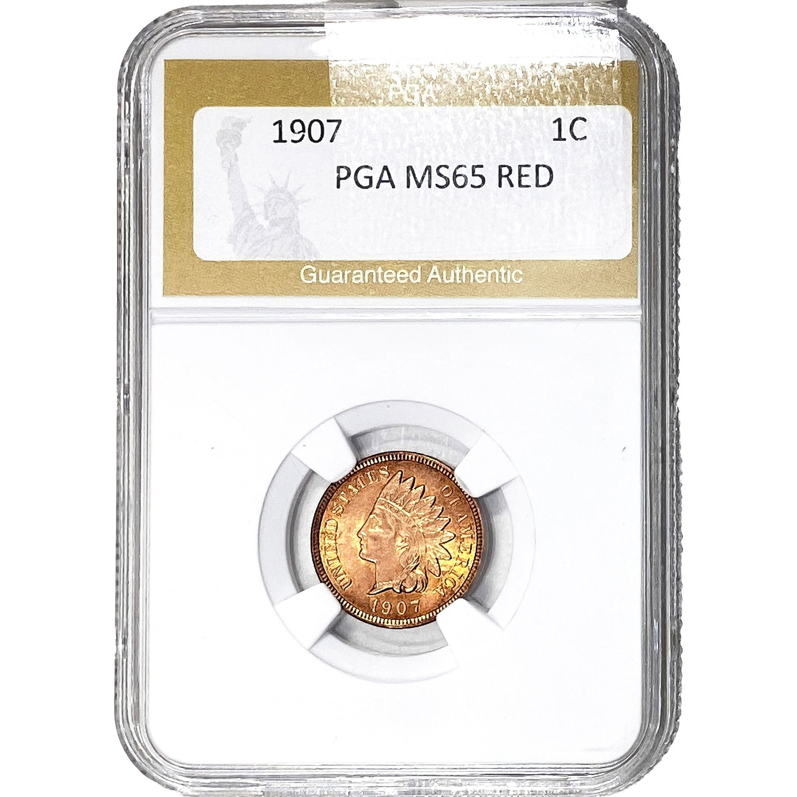 1907 Indian Head Cent PGA MS65 RED (1 of 2)