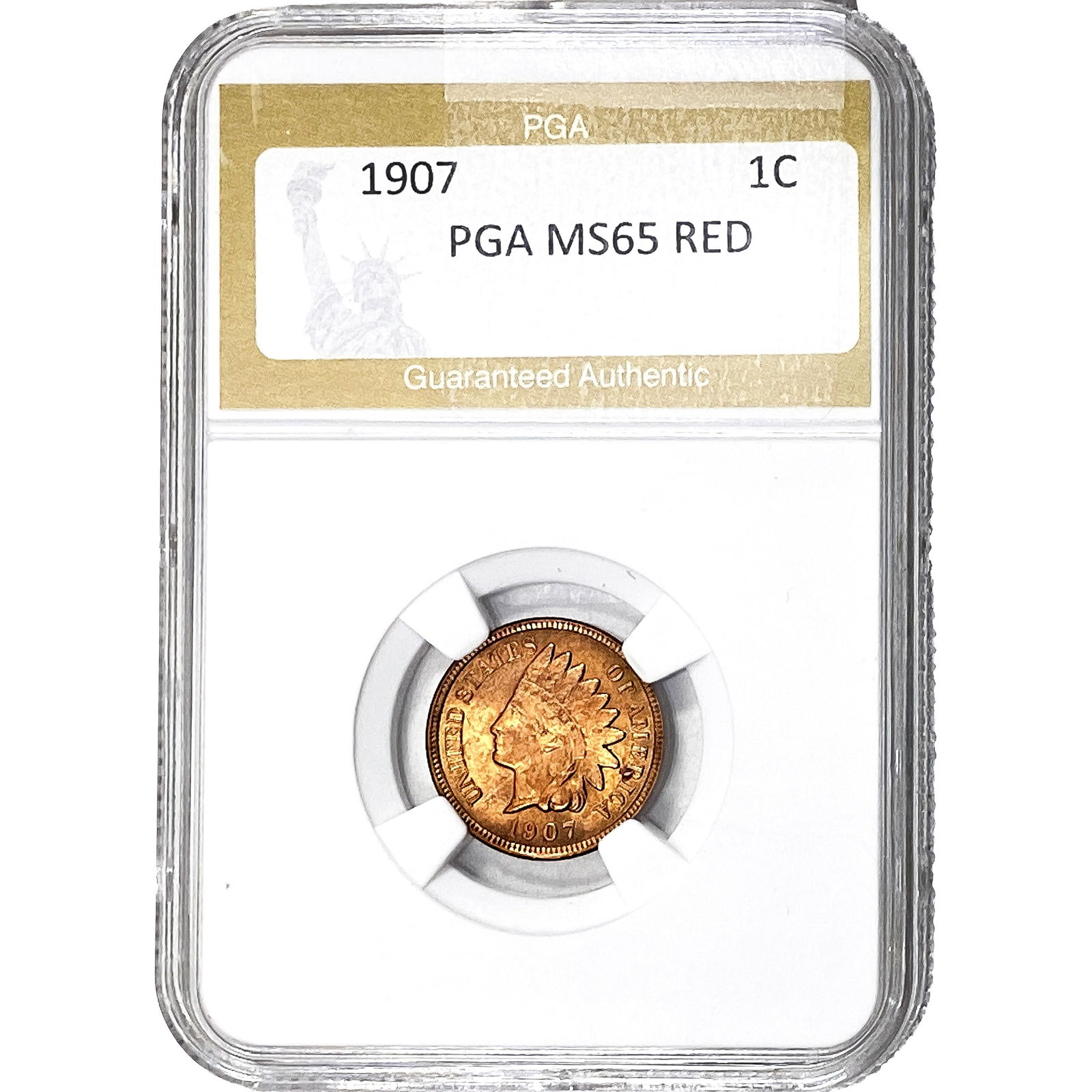 1907 Indian Head Cent PGA MS65 RED (1 of 2)