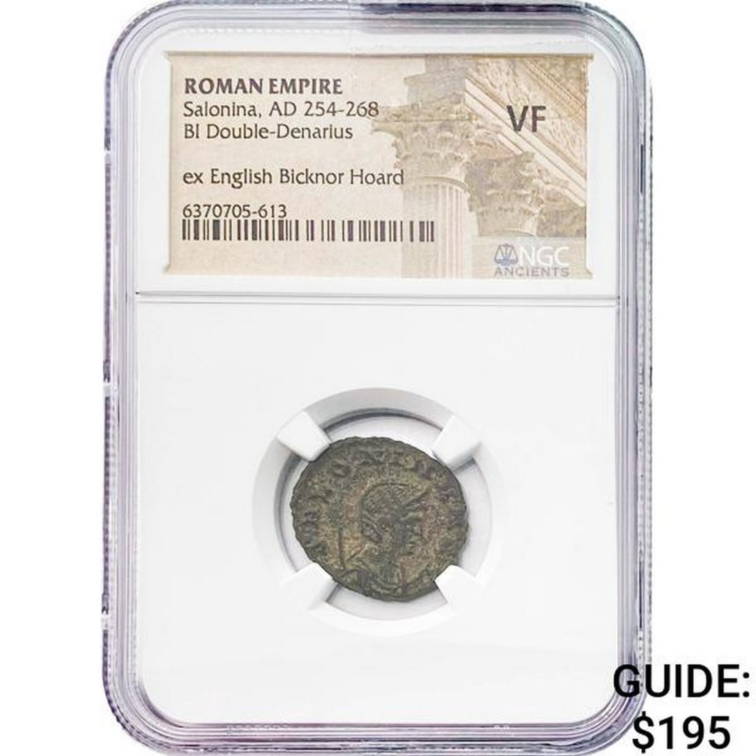 Roman Salonina, AD 254-268 BI Double-Denarius NGC: Roman Salonina, AD 254-268 BI Double-Denarius NGC