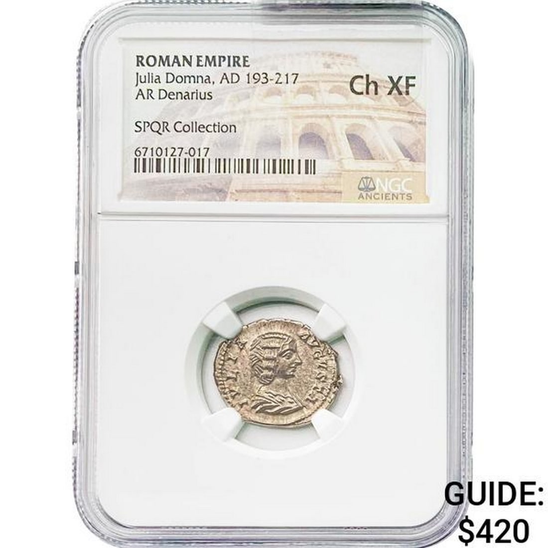 Roman Julia Domna, AD 193-217 Silver Denarius NGC (1 of 2)