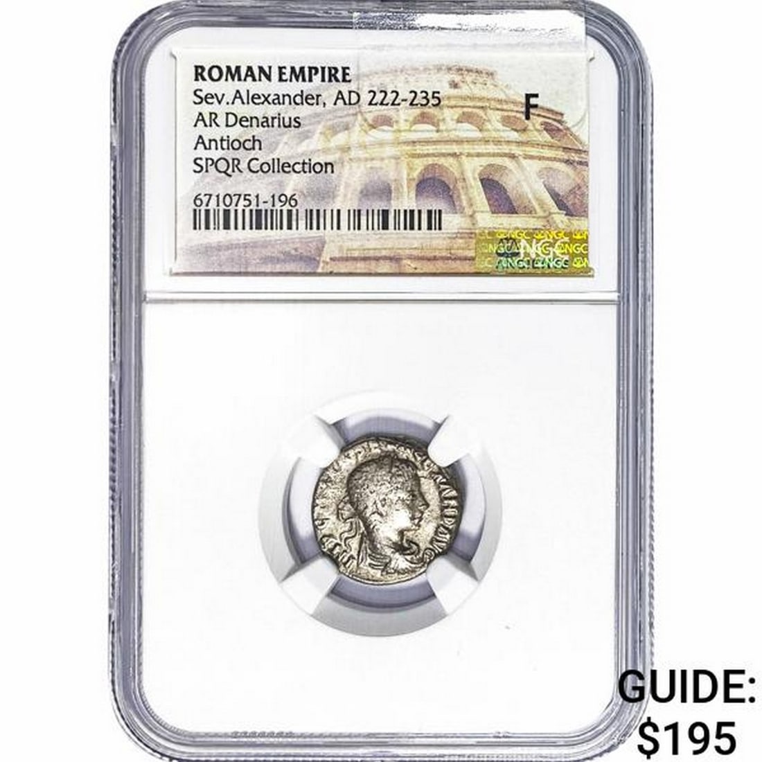 Roman Sev. Alexander, AD 222-235 Silver Denarius NGC: Roman Sev. Alexander, AD 222-235 Silver Denarius NGC