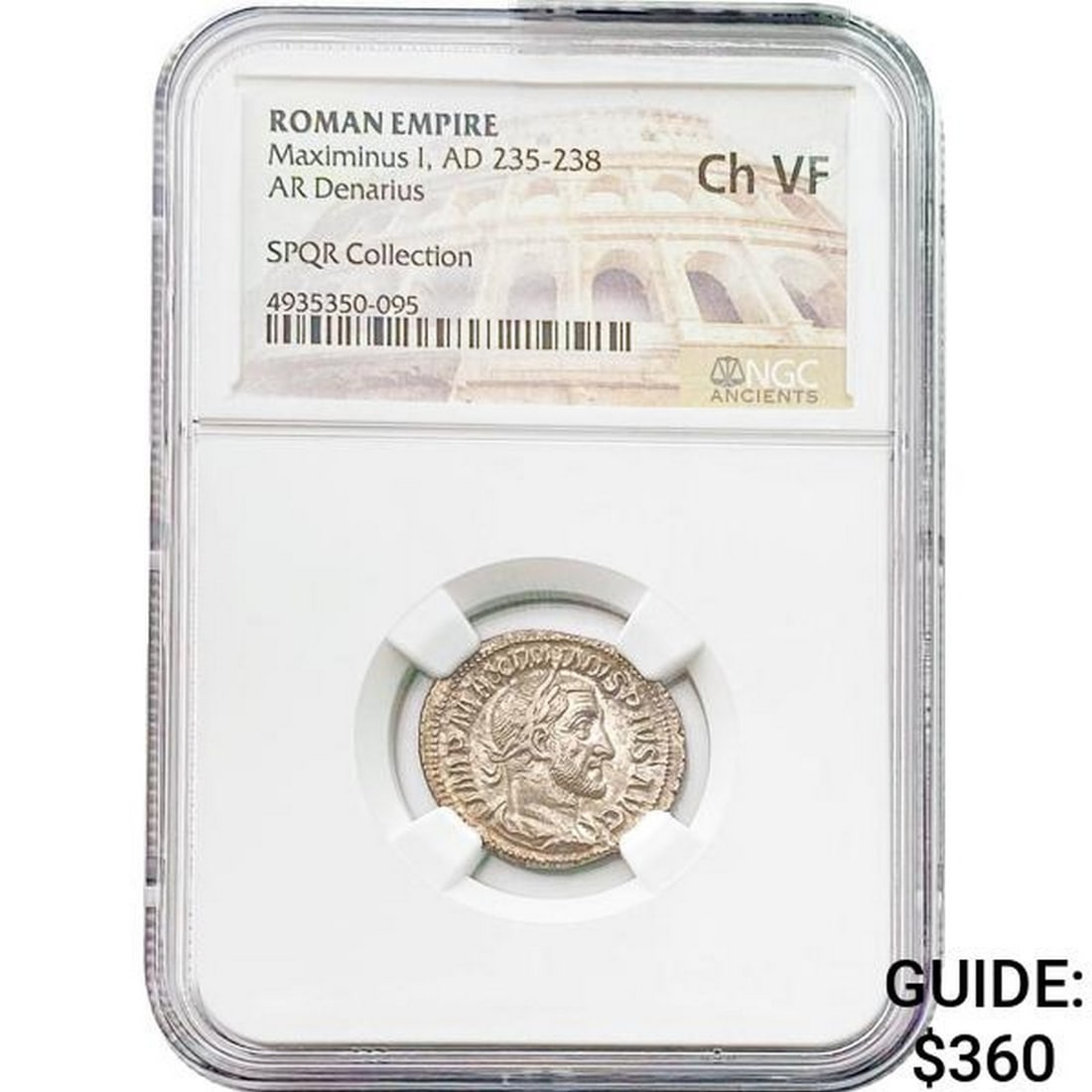 Roman Maximinus I, AD 235-238 Silver Denarius NGC: Roman Maximinus I, AD 235-238 Silver Denarius NGC