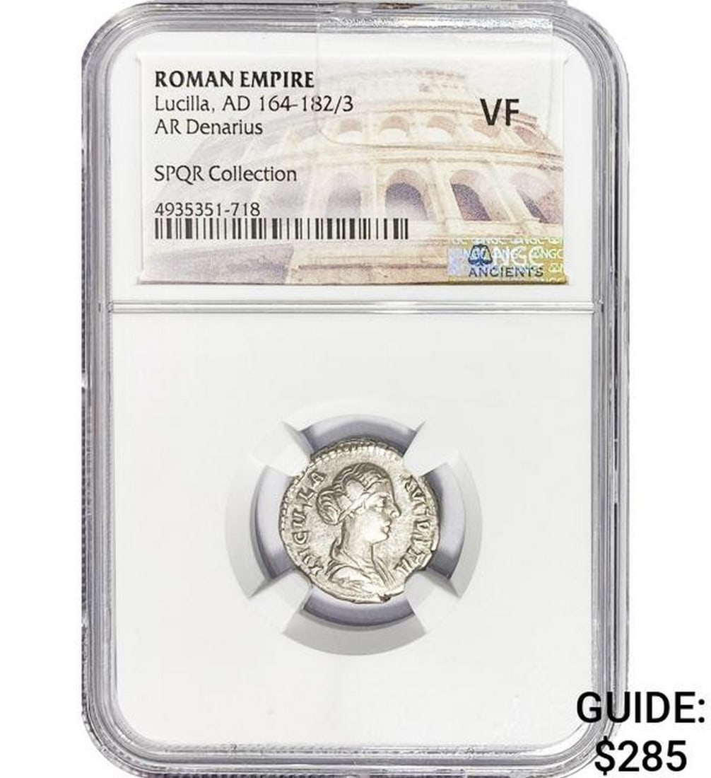 Roman Lucilla, AD 164-182/3 Silver Denarius NGC (1 of 2)
