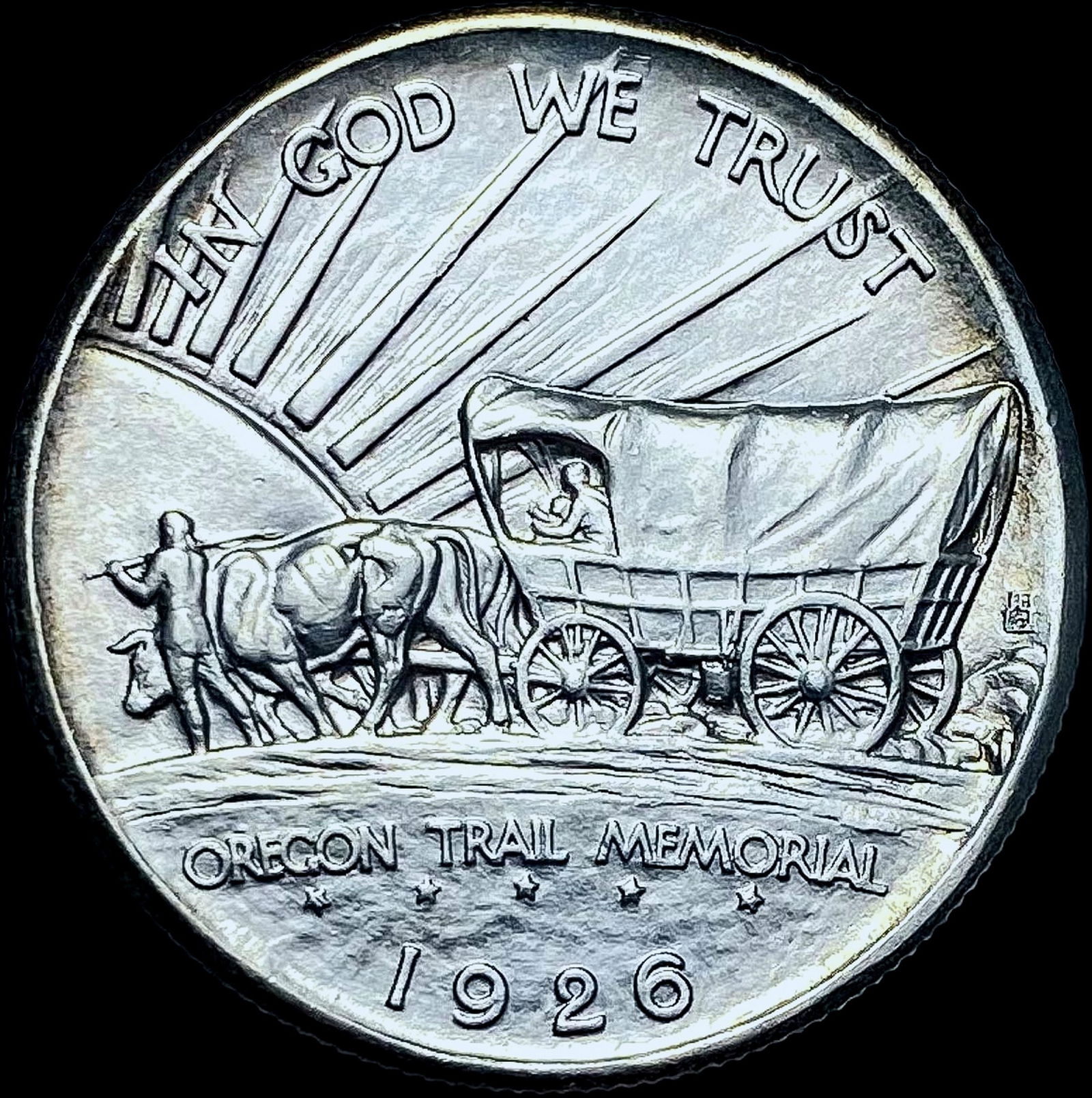 1926 Silver Oregon Trail Half Dollar GEM BU (1 of 2)