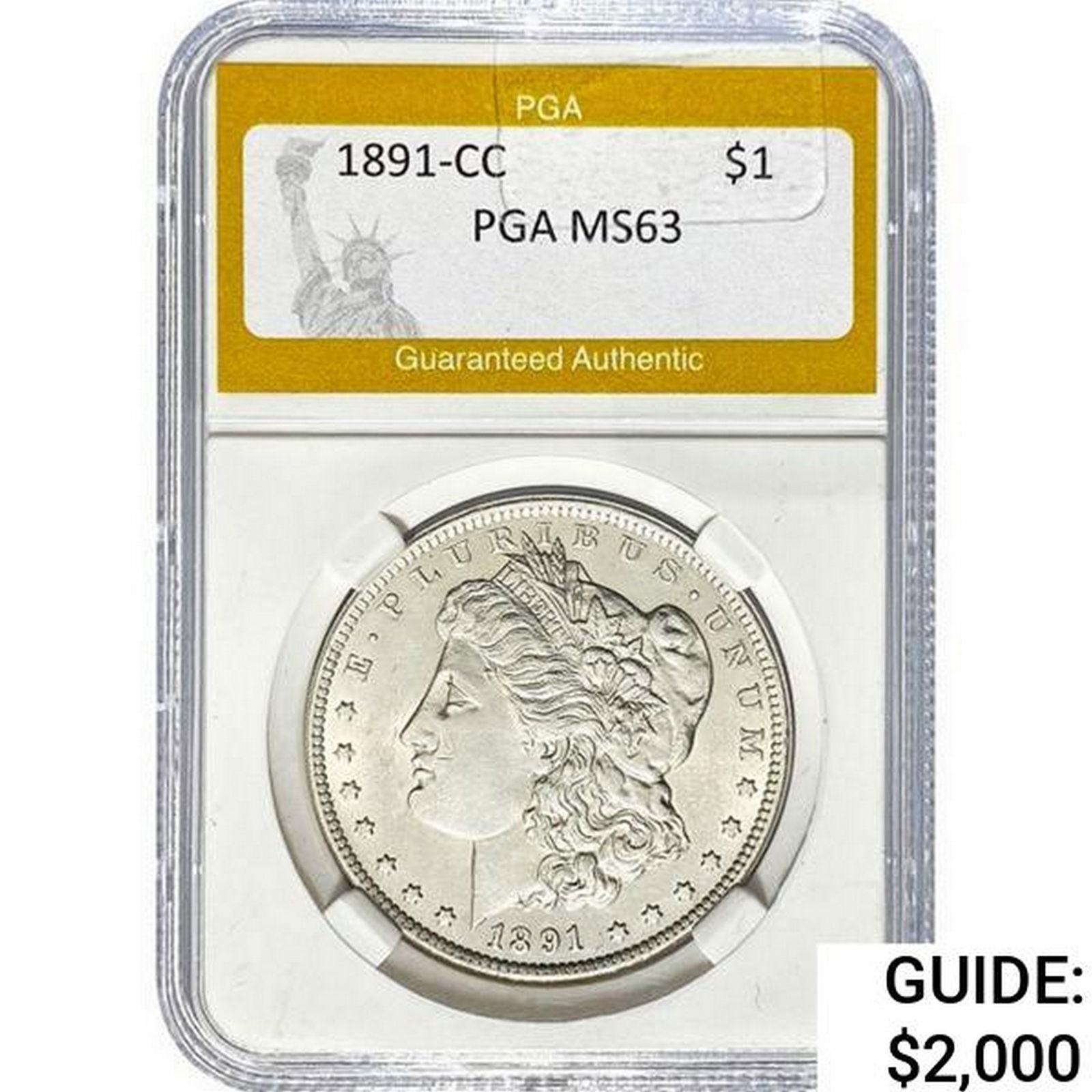 1891-CC Morgan Silver Dollar PGA MS63 (1 of 2)