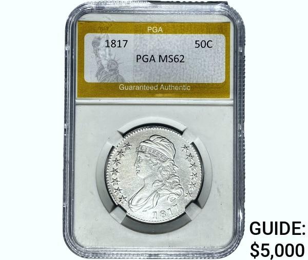 1817 Capped Bust Half Dollar PGA MS62 (1 of 2)
