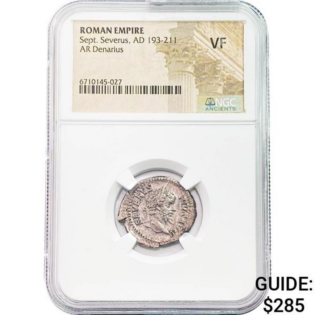 Roman Sept. Severus, AD 193-211 Silver Denarius VF: Roman Sept. Severus, AD 193-211 Silver Denarius VF
